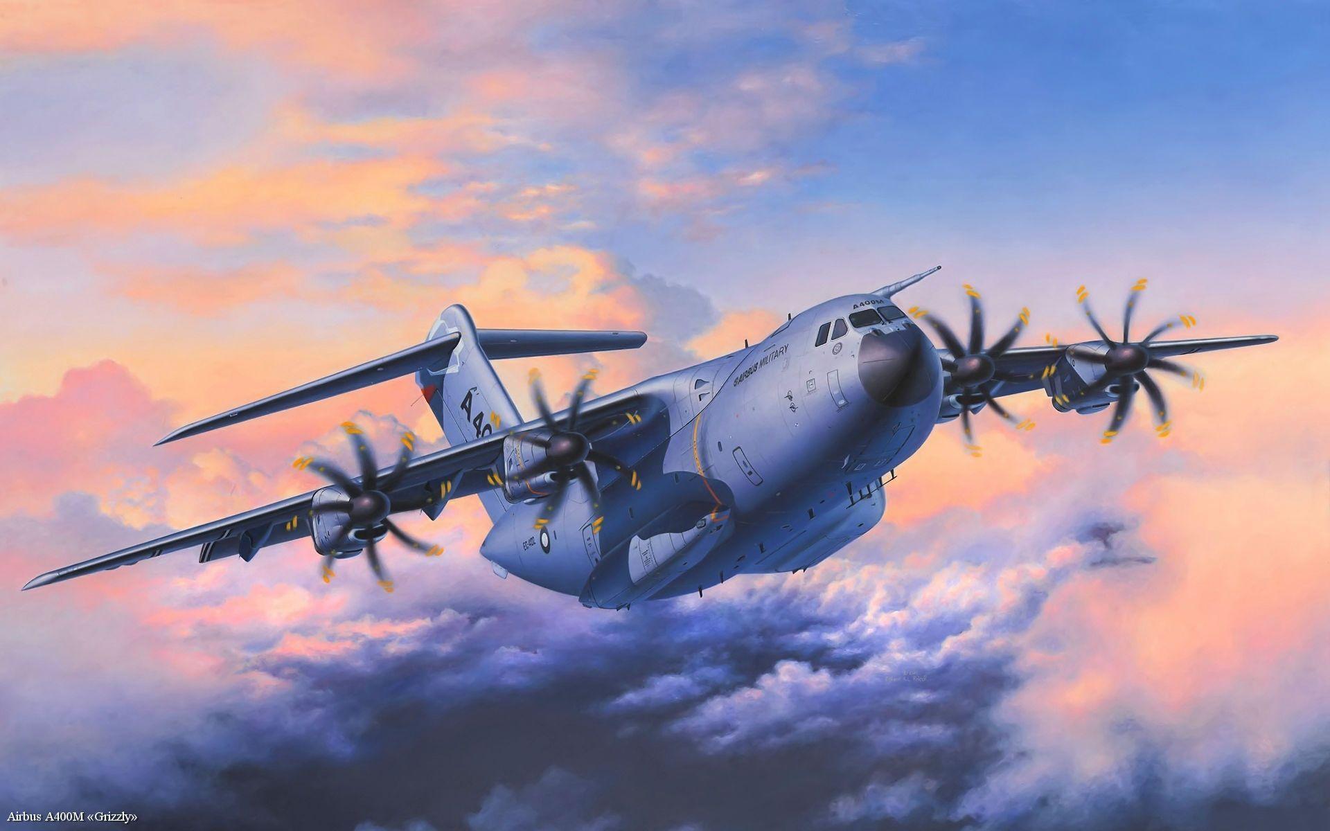 Wallpaper airbus, a400 m, military, transportation, airplane