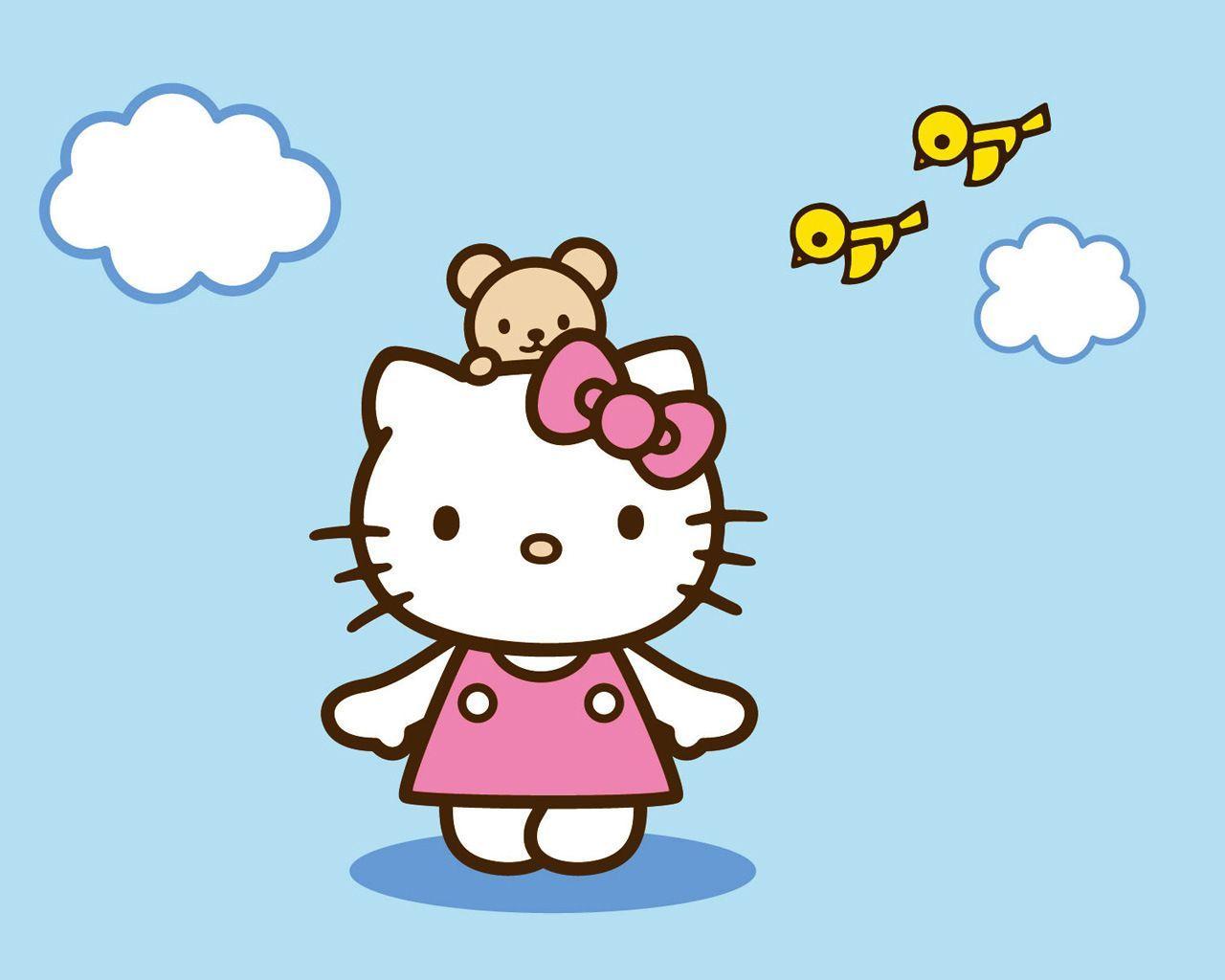 Download Hello Kitty Sanrio Pixels Free Wallpaper 1280x1024. HD