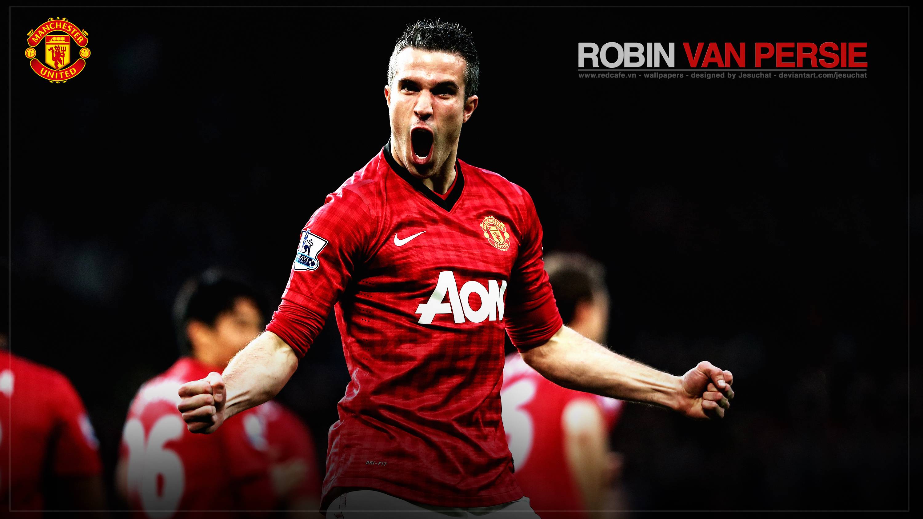 Robin van Persie Manchester united football high quality