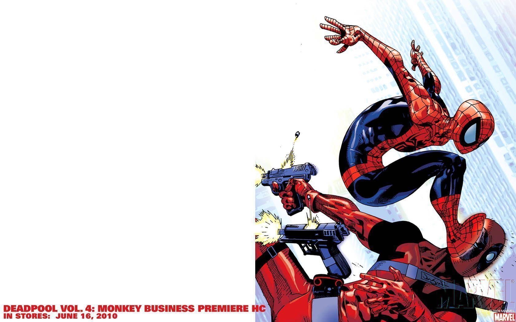 Wallpaper For > Deadpool Spiderman Wallpaper