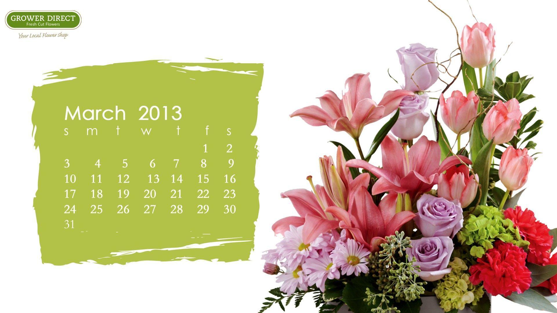 March 2013 Calendar Desktop Background HD Wallpaper March