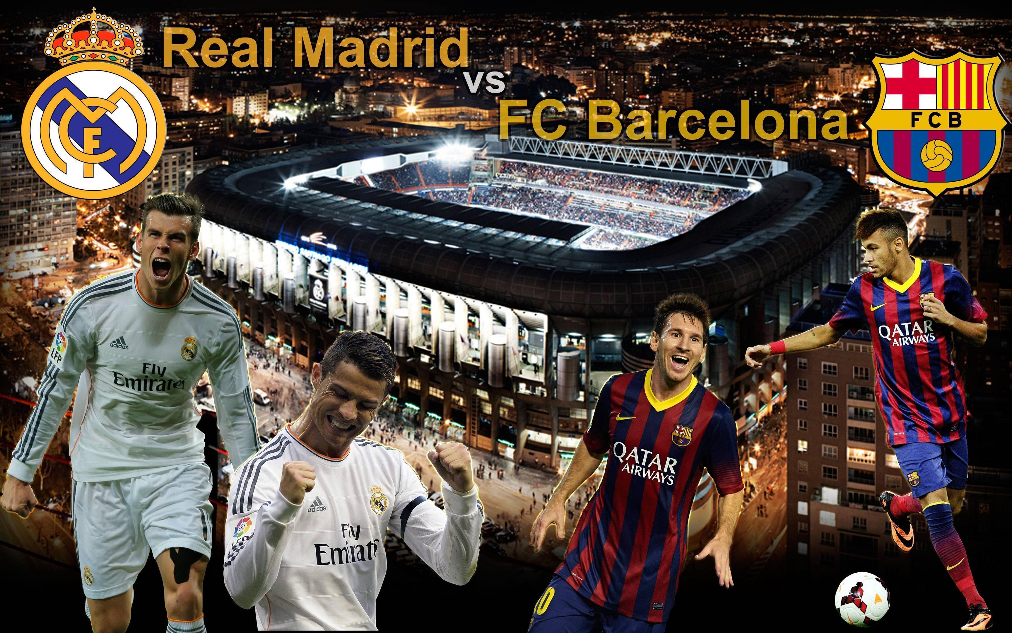 Real Madrid vs FC Barcelona 2014 Estadio Santiago Bernabeu Wide or