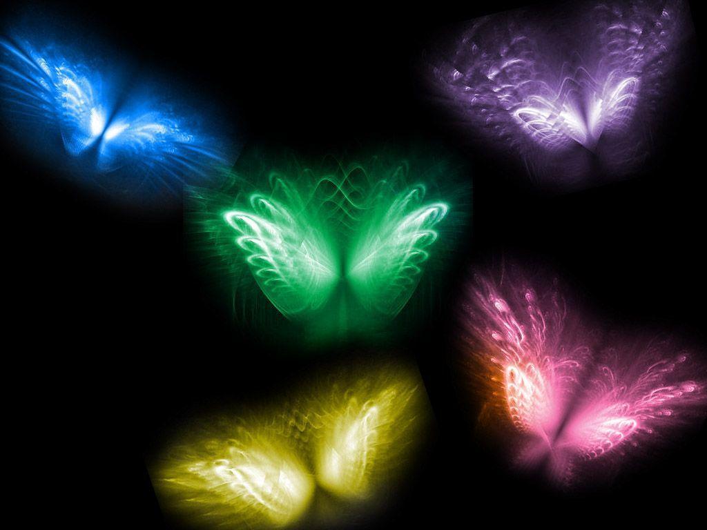 Cool Neon Butterfly Background, wallpaper, Cool Neon Butterfly