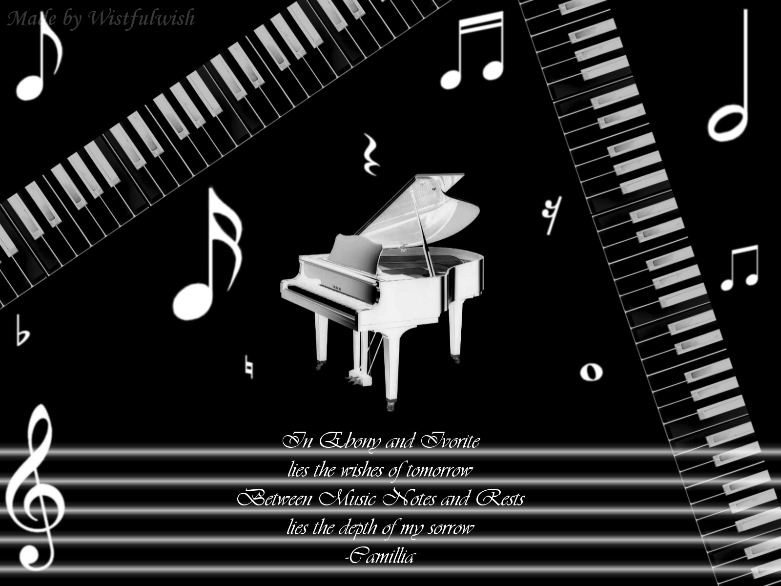 Wallpaper For > White Piano Wallpaper