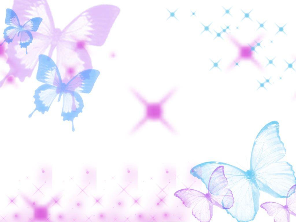 Animals For > Light Pink Butterfly Background
