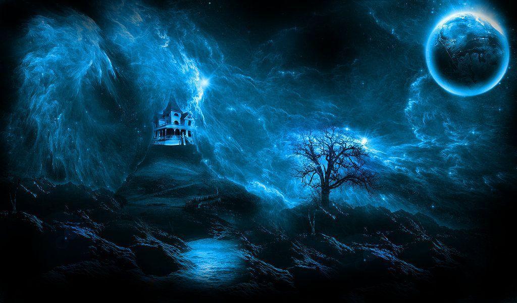 Download Haunted House Wallpaper 1024x600