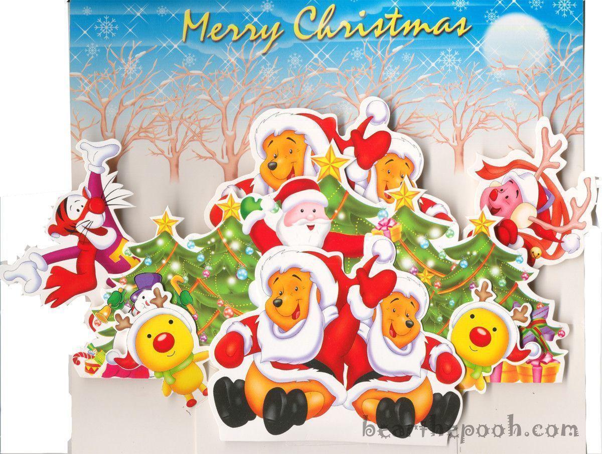 Xmas Stuff For > Winnie The Pooh Merry Christmas Picture