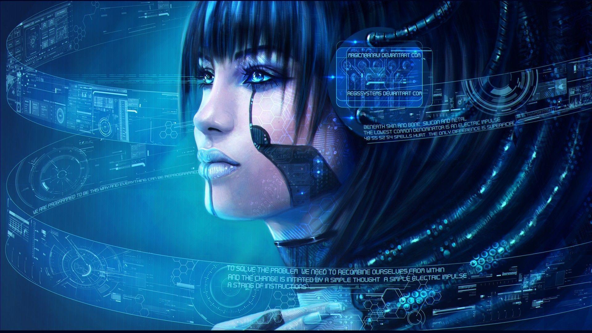 Cyberpunk woman wallpaper