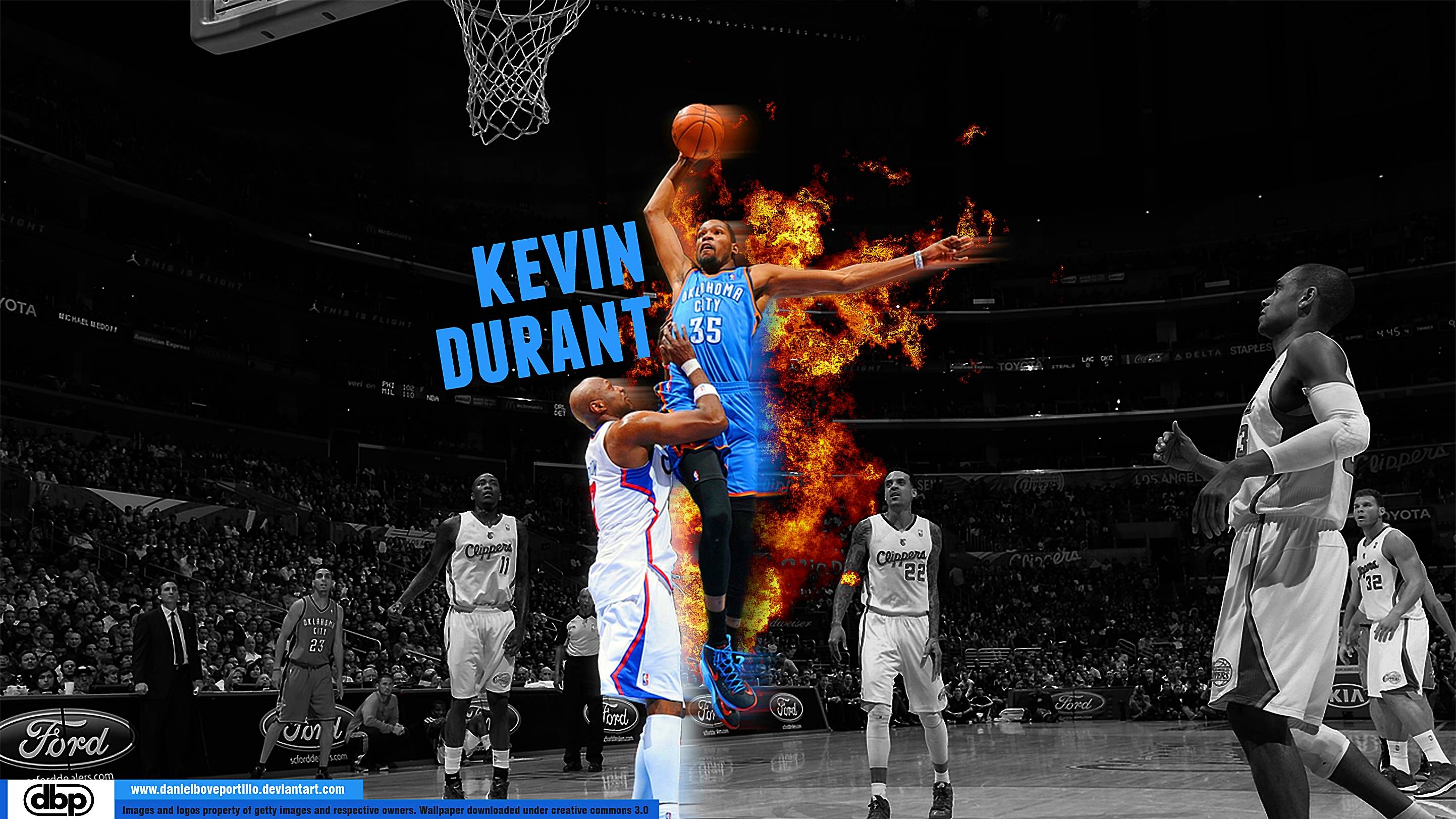 Celebrities, Kevin Durant Dunk Wallpaper Basketball Wallpaper
