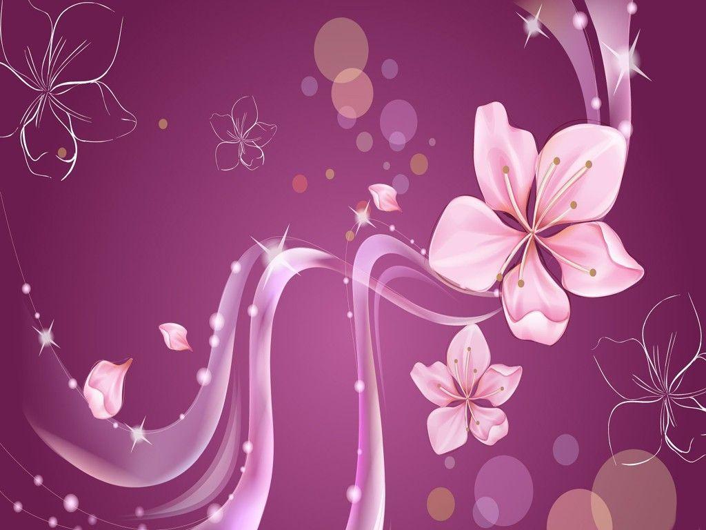 Wallpaper For > Purple Flower Background Design