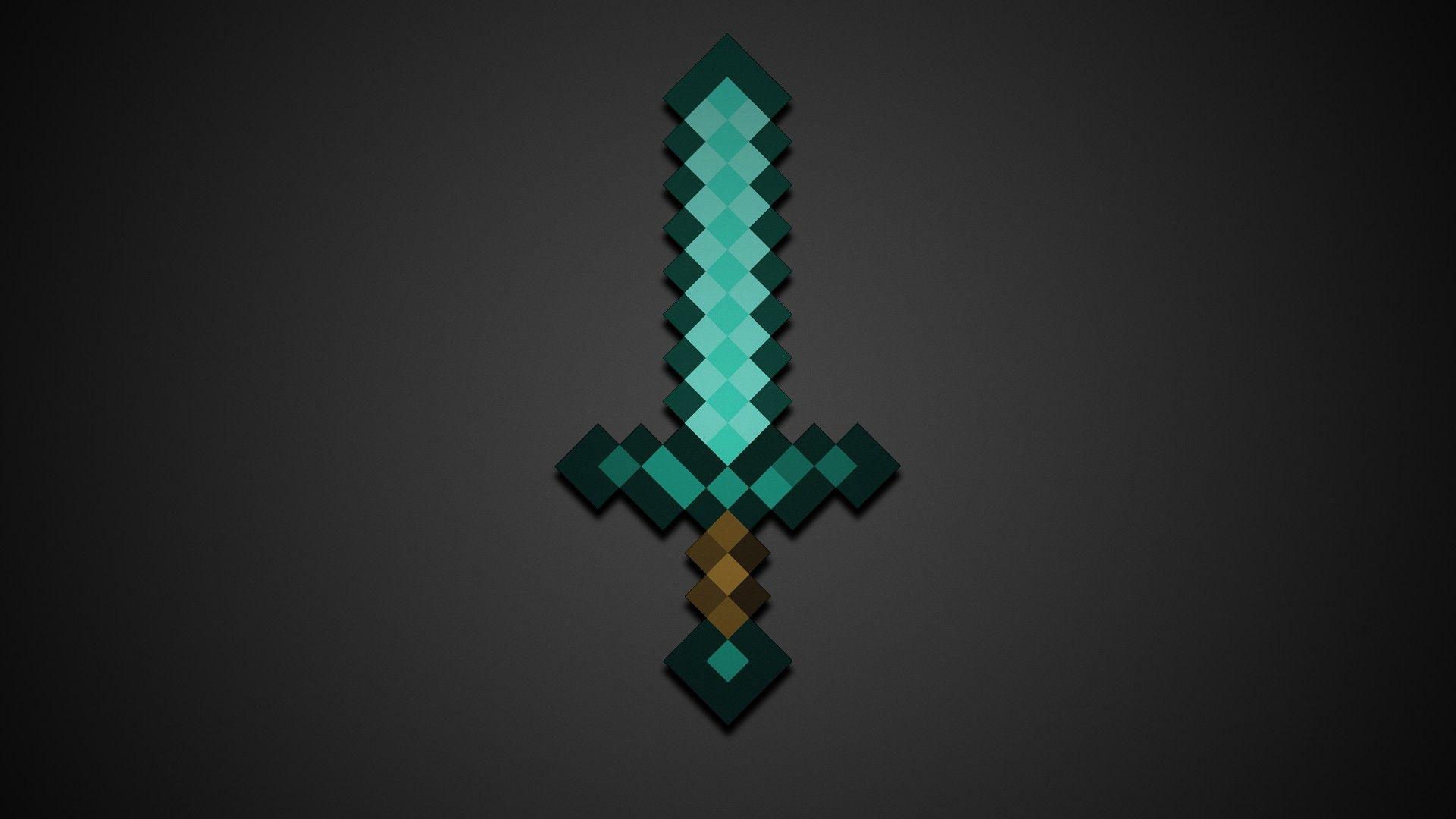 Minecraft Diamond Sword HD Wallpaper For Desktop Background High