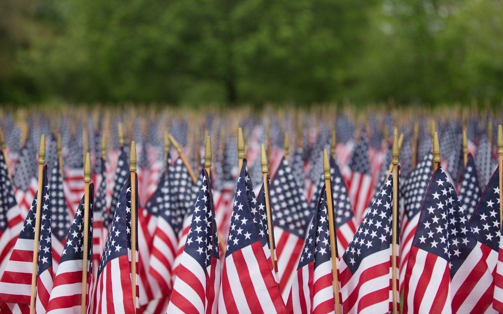 Memorial Day US Many Flags HD Wallpaper