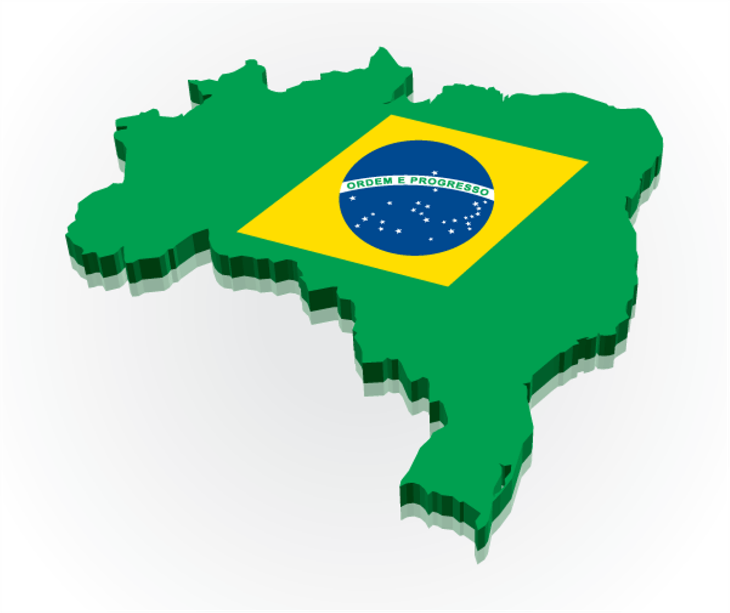 Brazil Flag Map Wallpaper
