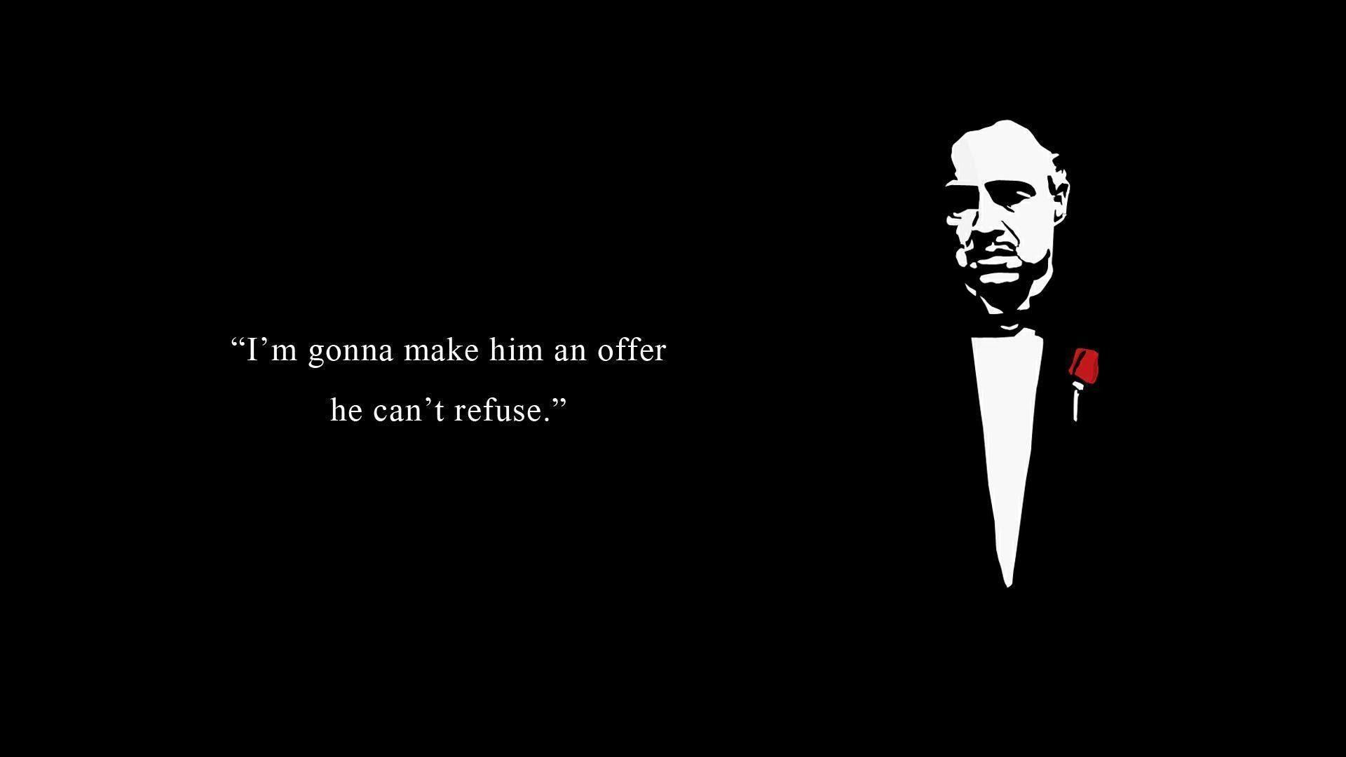 The Godfather Black Offer mafia movie movies wallpaperx1080