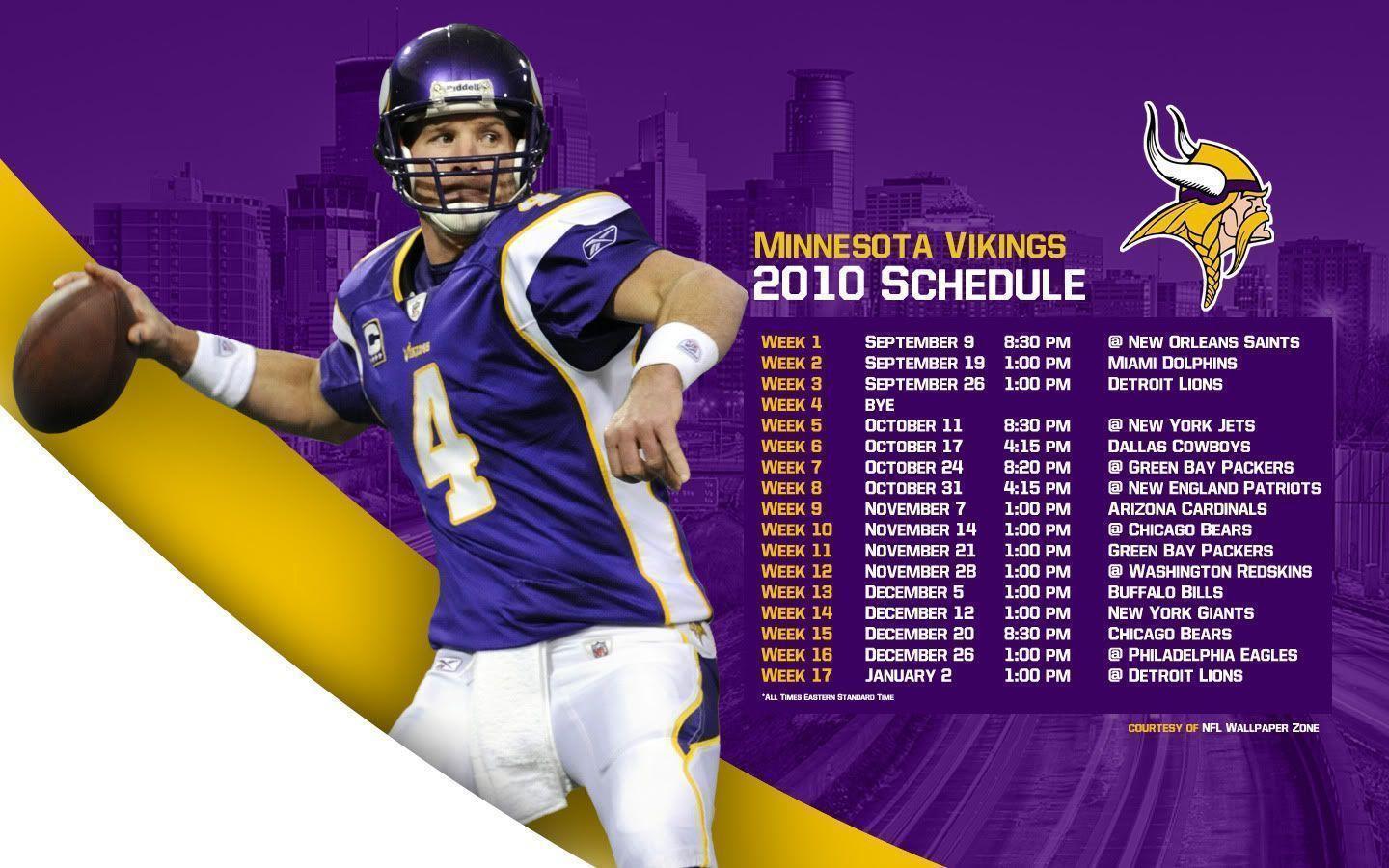 NFL Wallpaper Zone: 2010 Minnesota Vikings Schedule Wallpaper