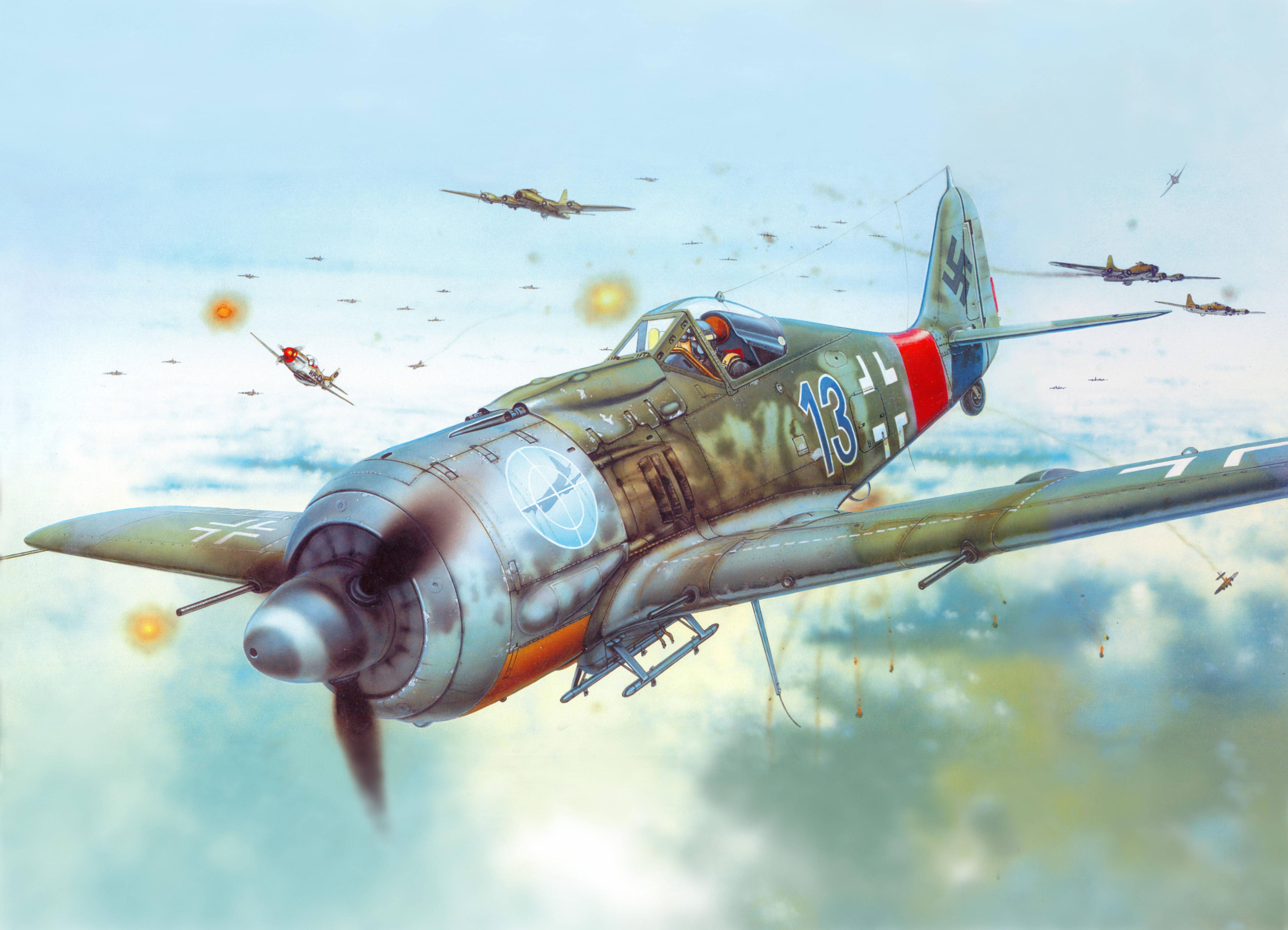 Wallpaper Picture Plane, Fighter Plane, Fw190a, Focke Wulf, Focke