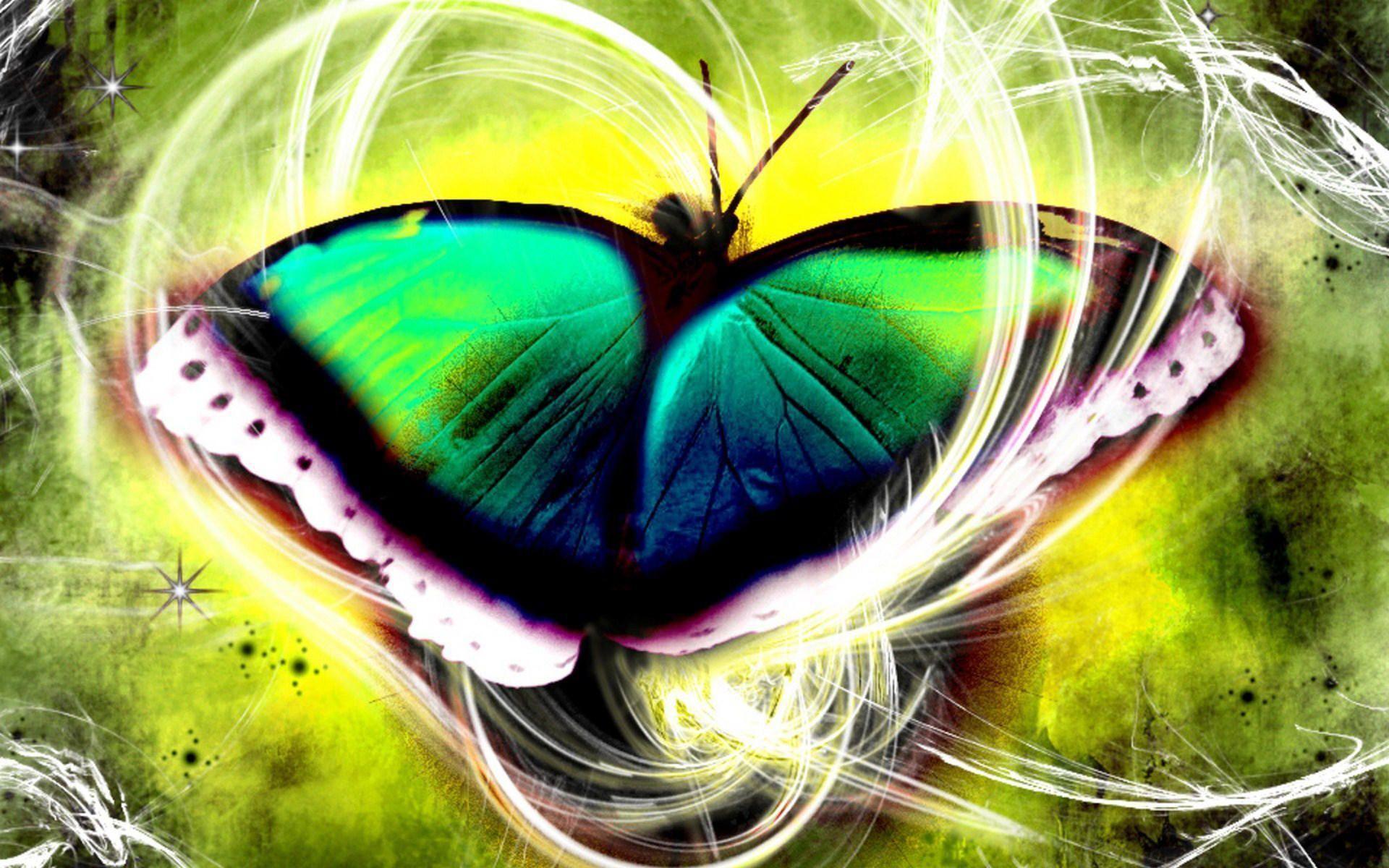 Butterfly 3D HD wallpaper