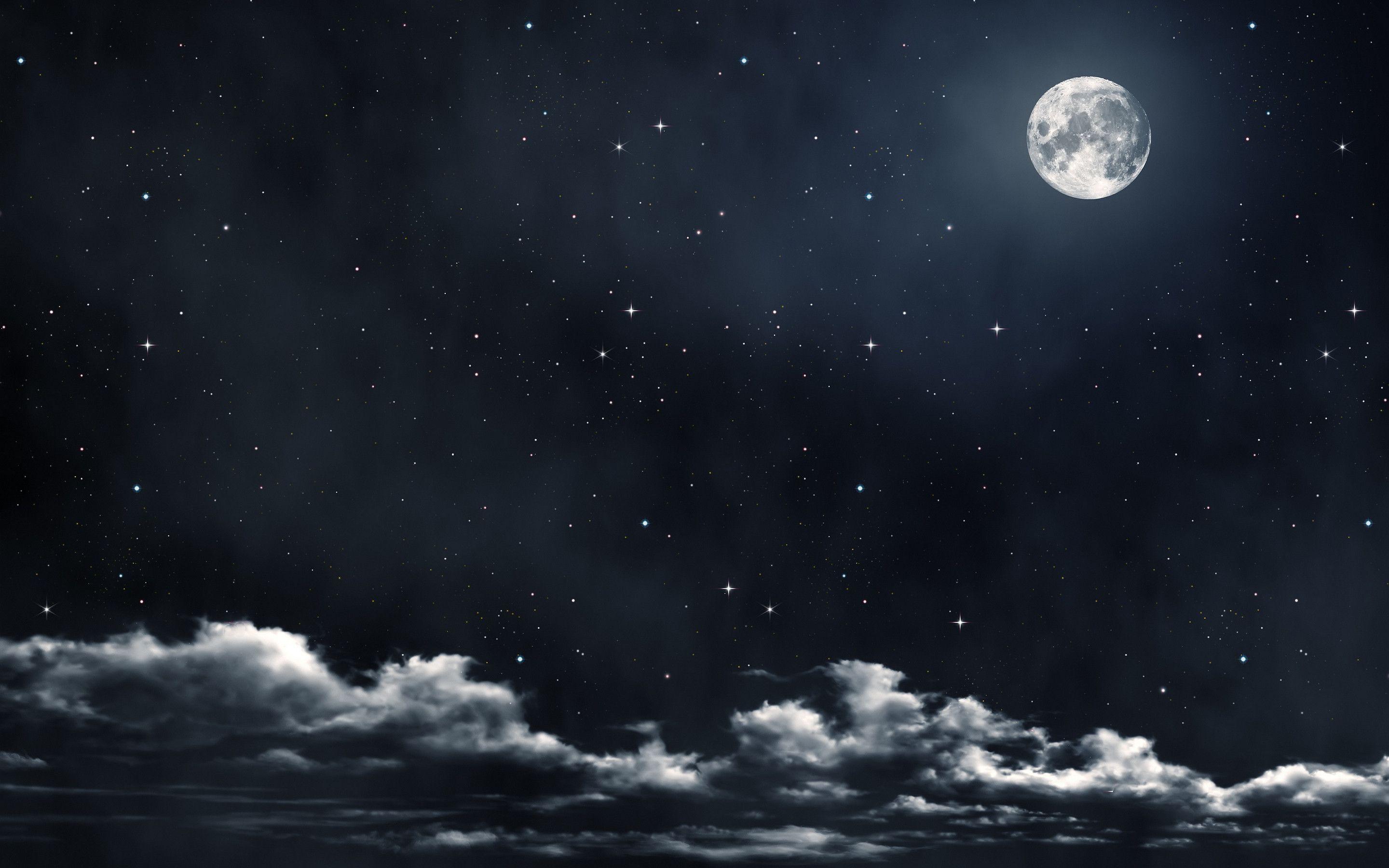 Moon And Stars Wallpaper Photo 47926 HD Picture. Top Background