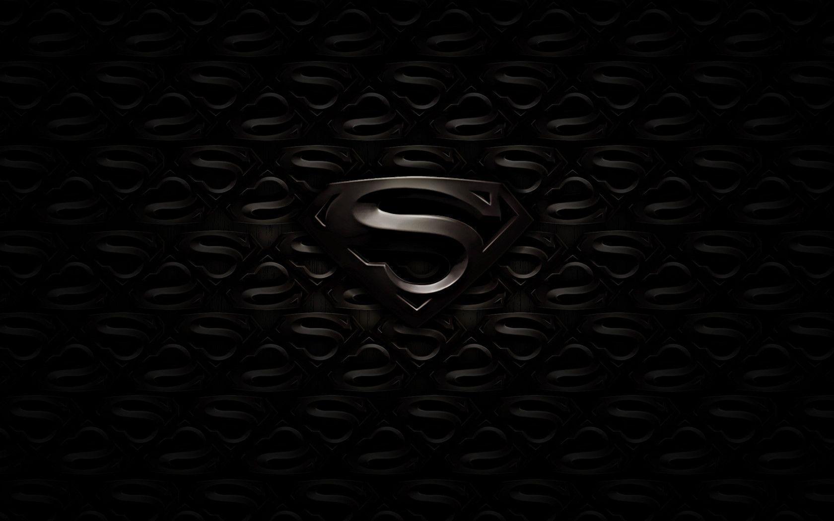 Superman Logo Black And White HD Wallpaper