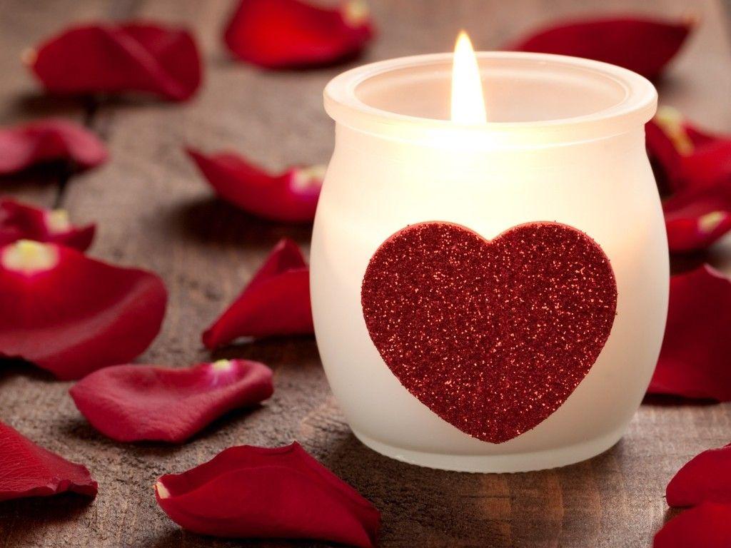 Love Heart Candle Free iPad Image Wallpaper Wallpaper