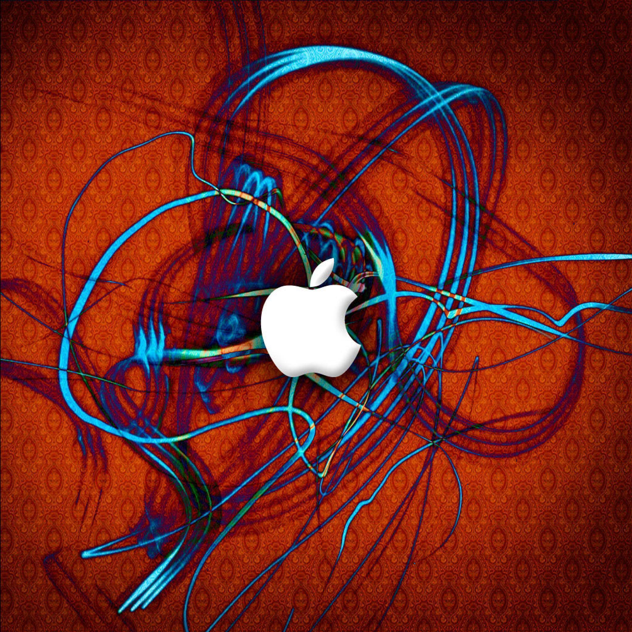 Computer Brand Retina iPad Apple Logo Red Electric Wallpaper