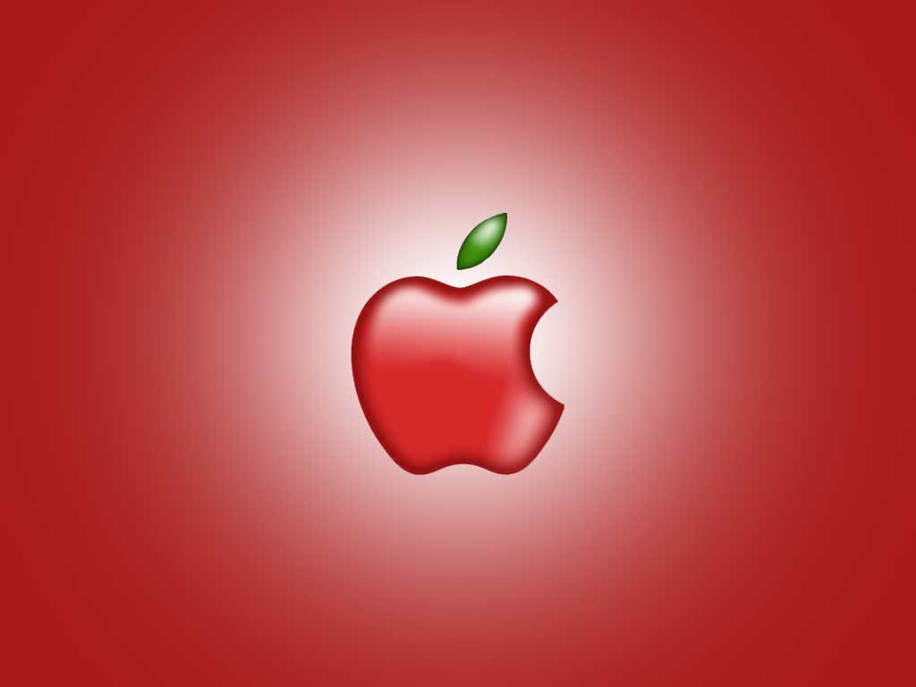 Wallpaper For > Red Apple Logo Wallpaper