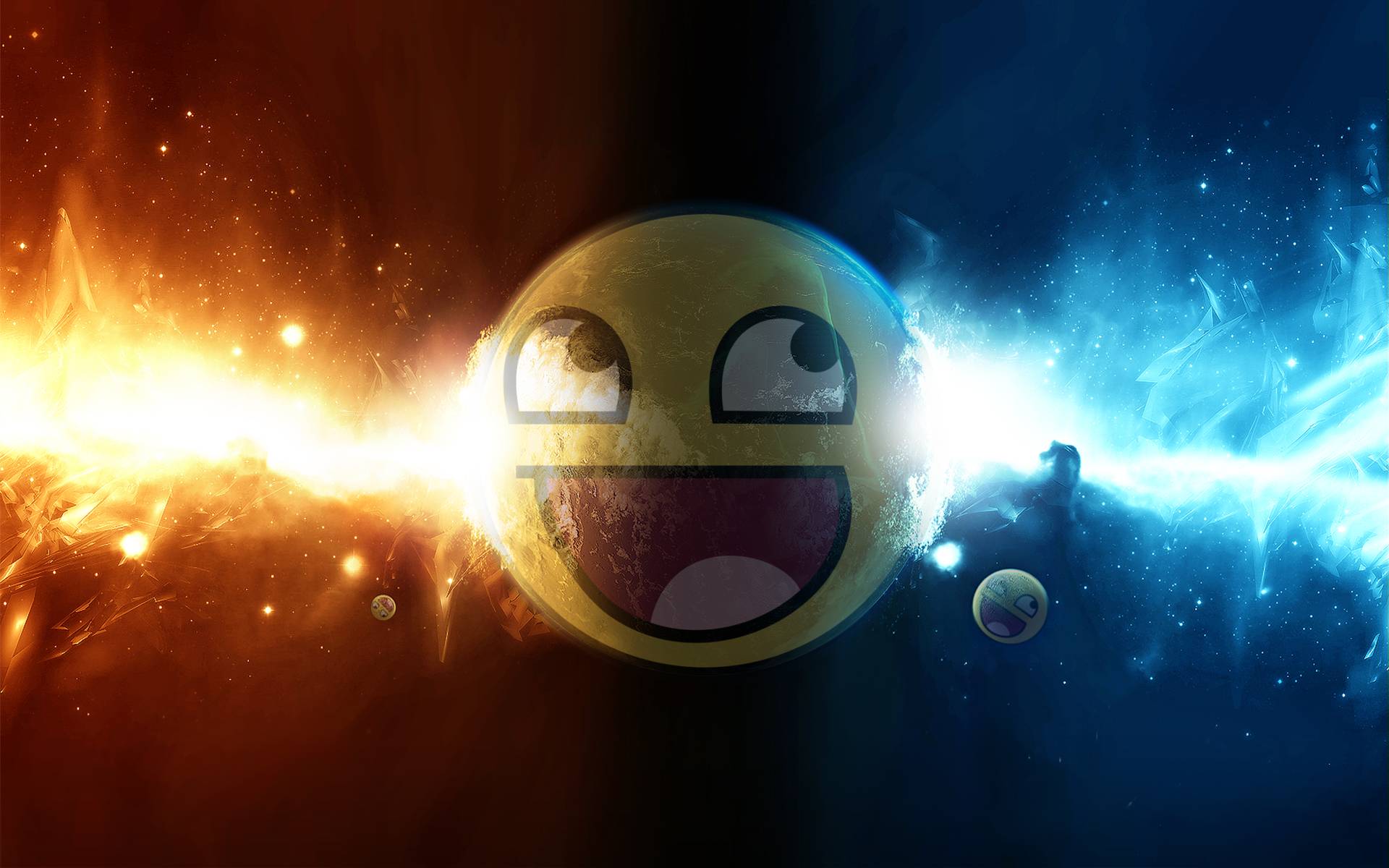 Wallpaper For > Awesome Face Space Background