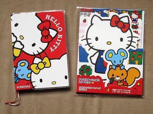 Hello Kitty 2015 Schedule Book & Letterset With Die Cut Cards
