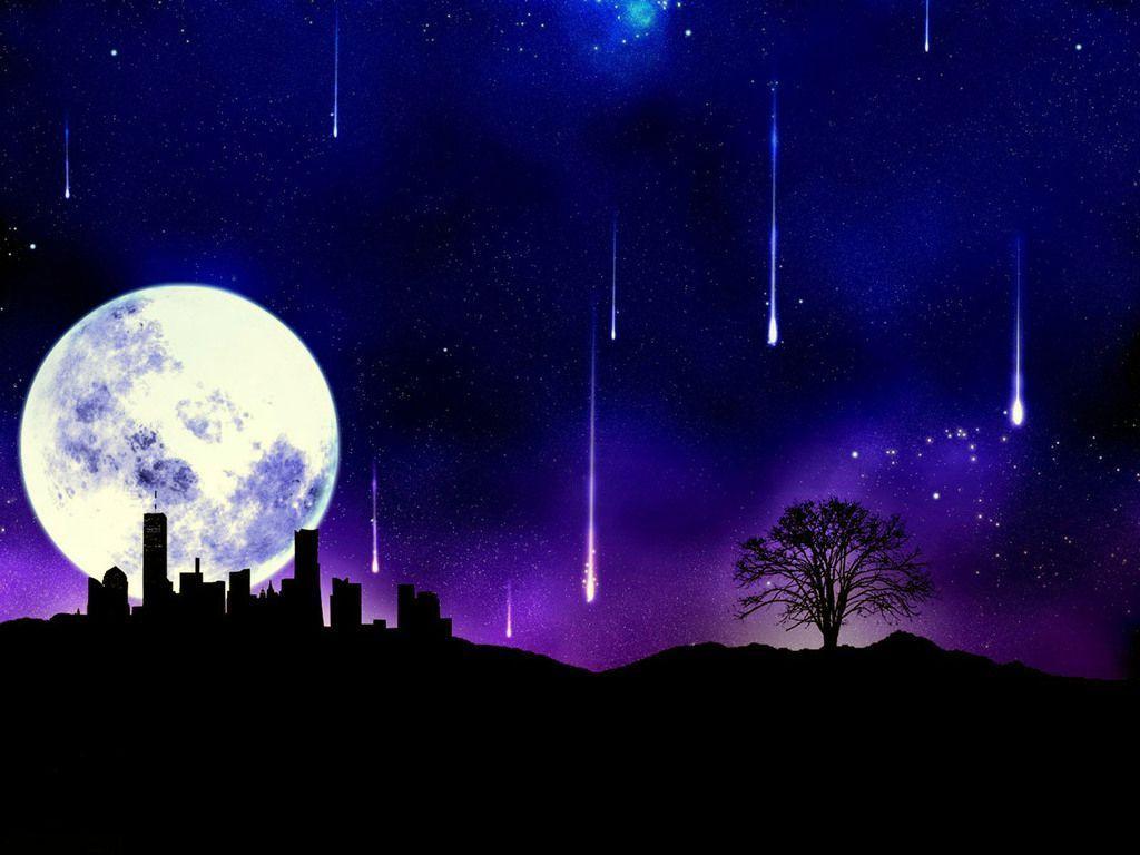 Moon And Stars Backgrounds Wallpaper Cave