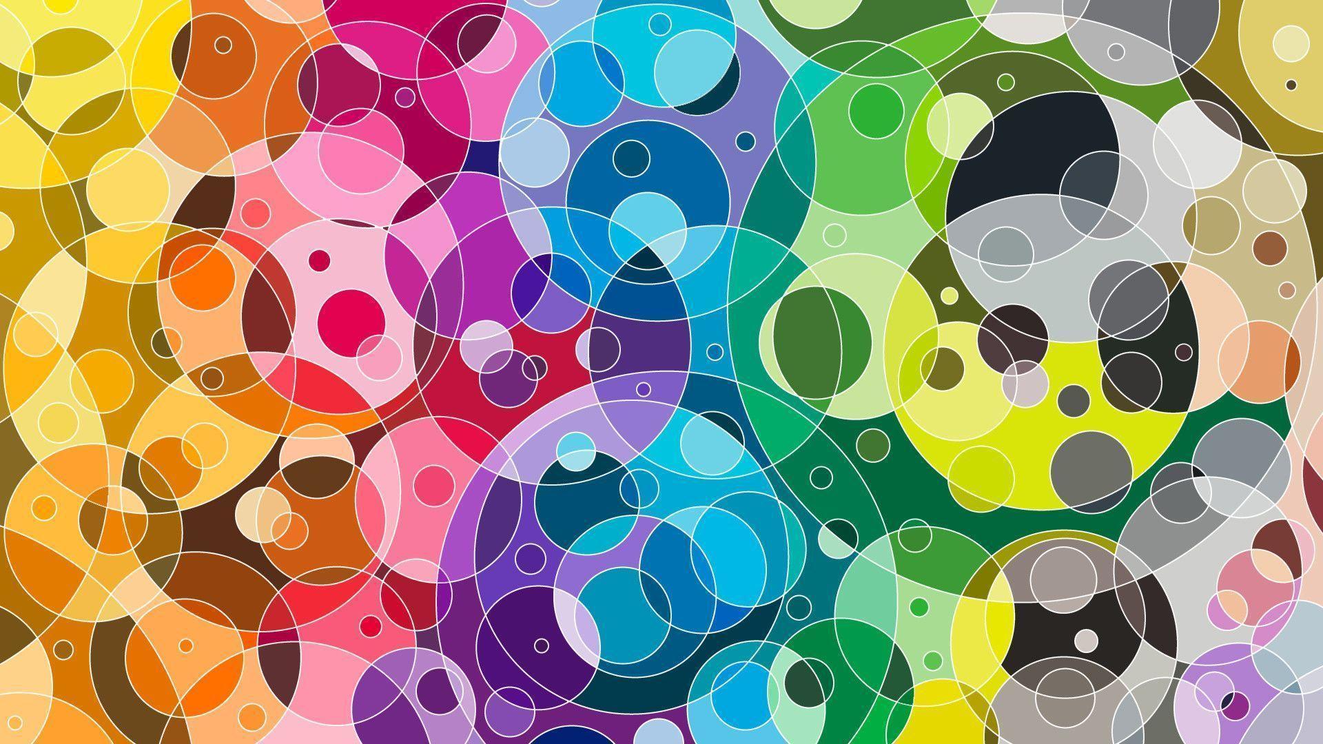 Super cool colorful HD exclusive background! Circles! 1920 x 1080