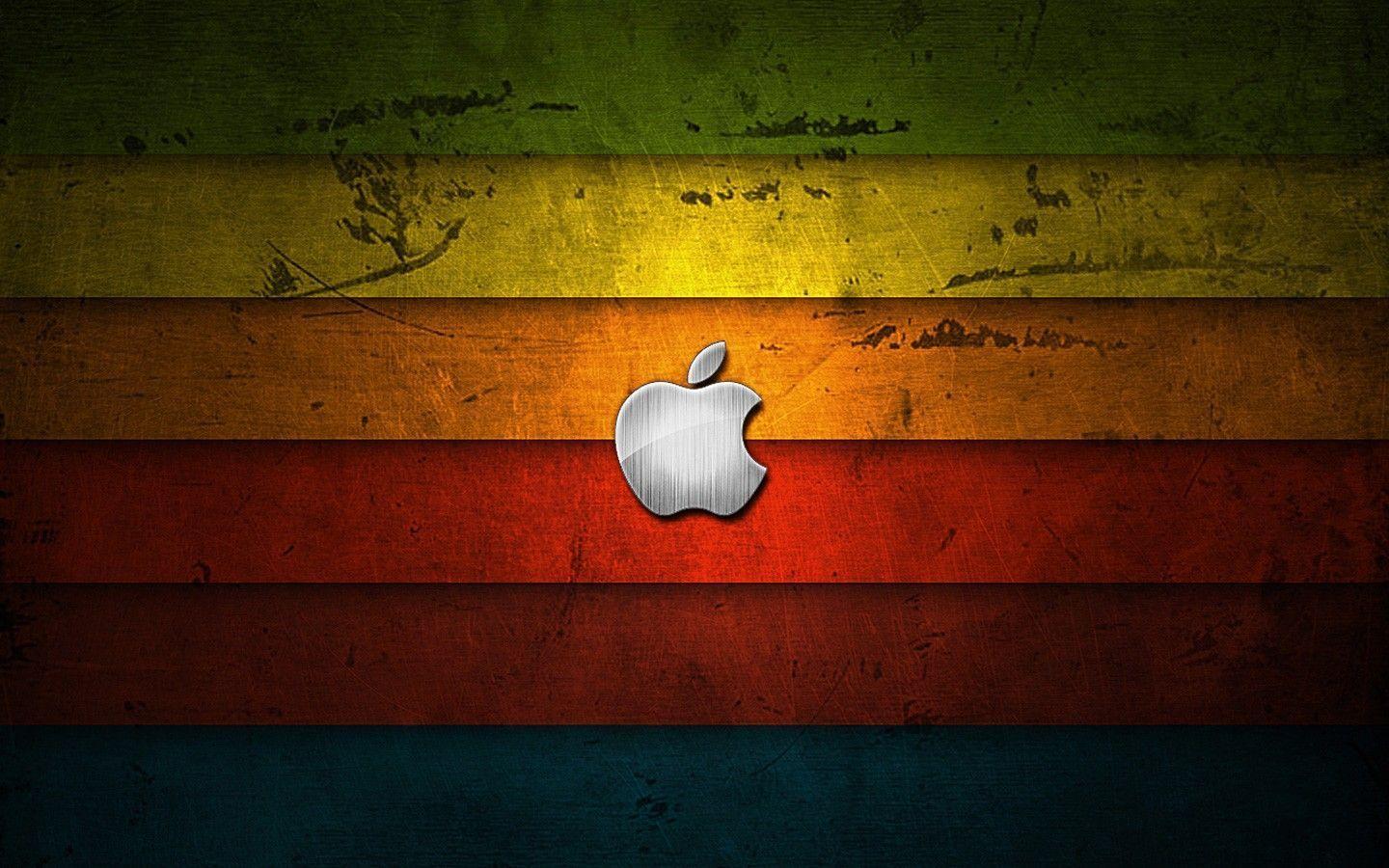 Rainbow Apple Logo Wallpaper Background Wallpaper. High
