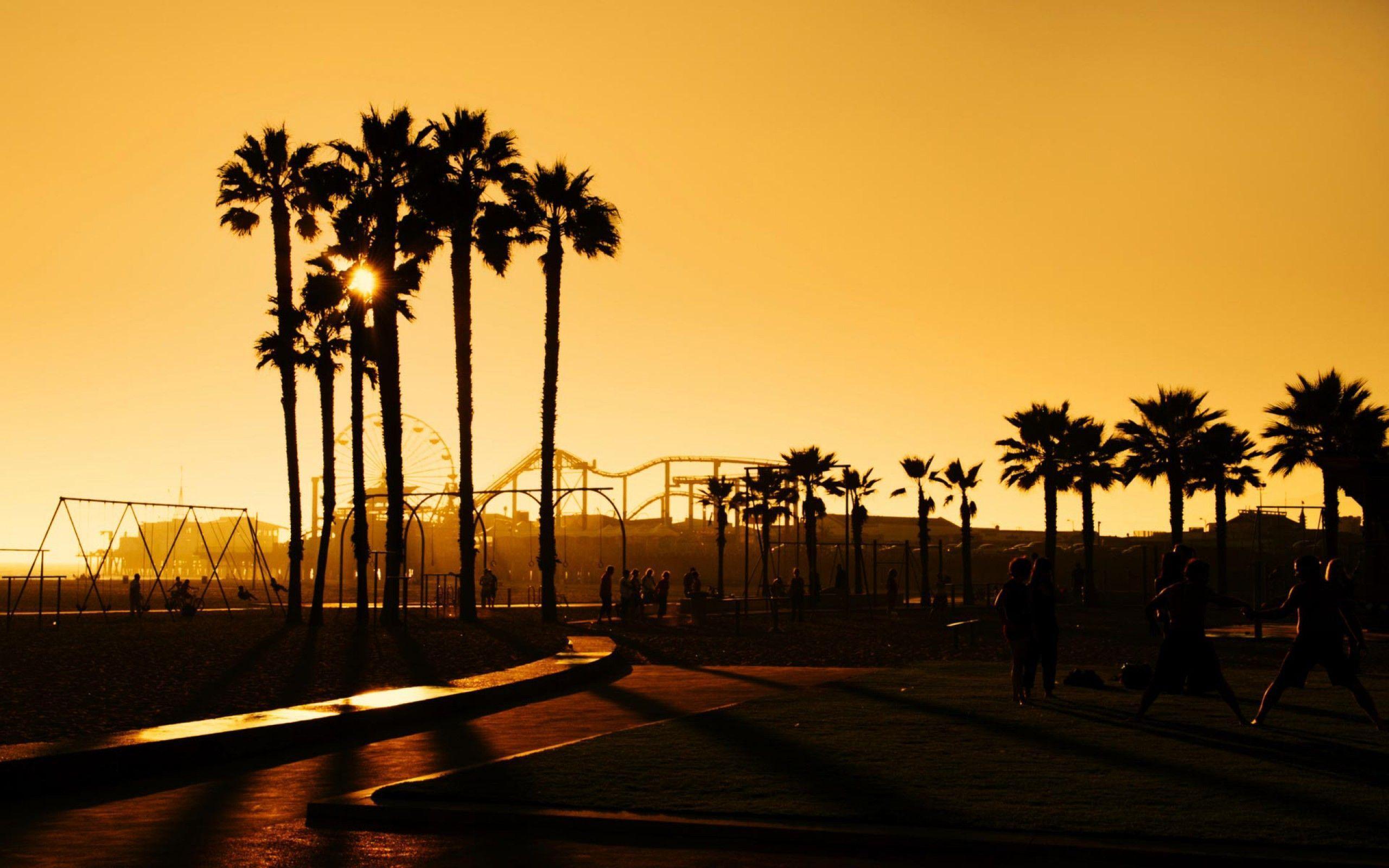 California Beach Sunset Wallpaper