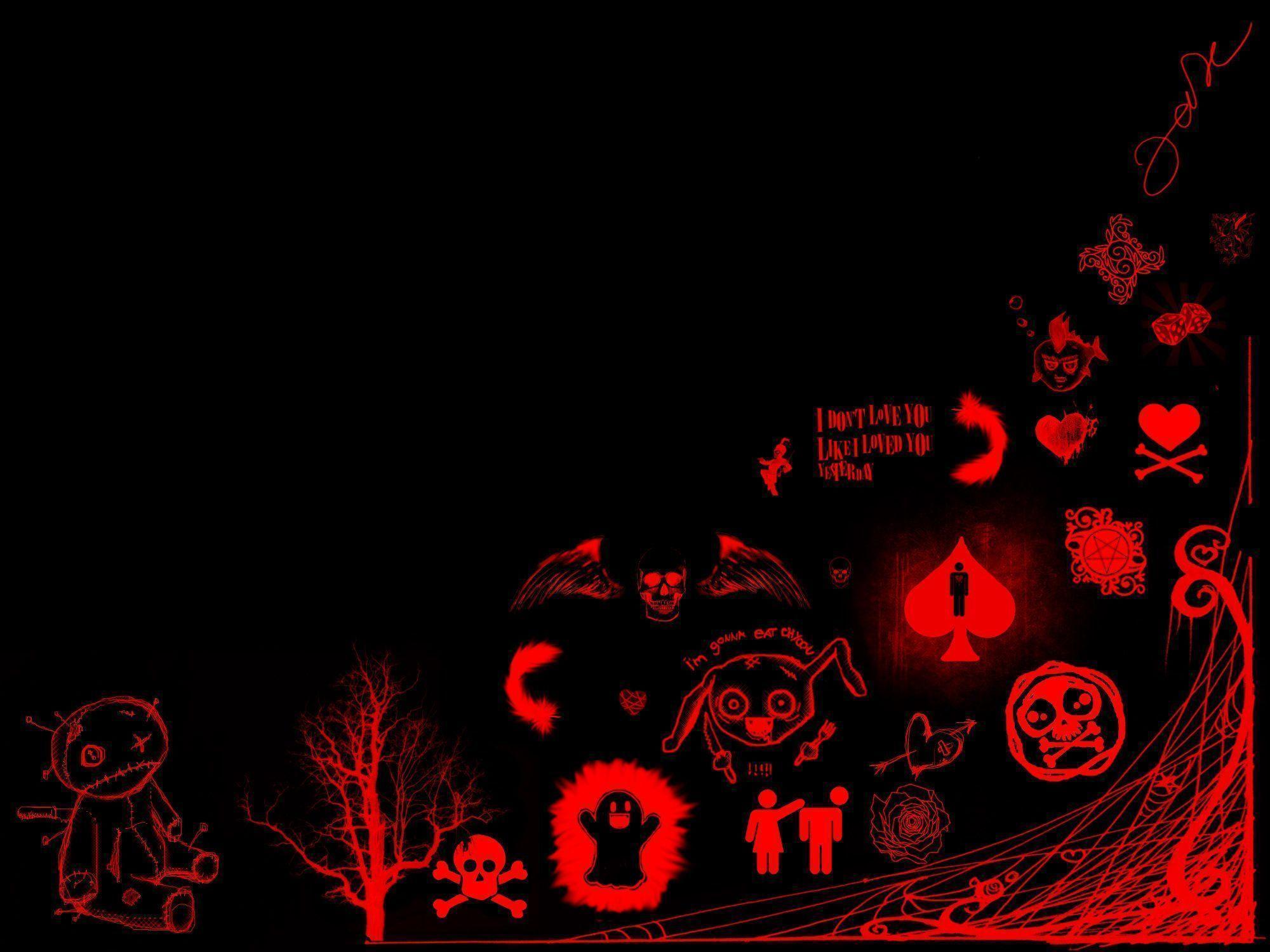 Emo black and red HD wallpaper emo black and red background