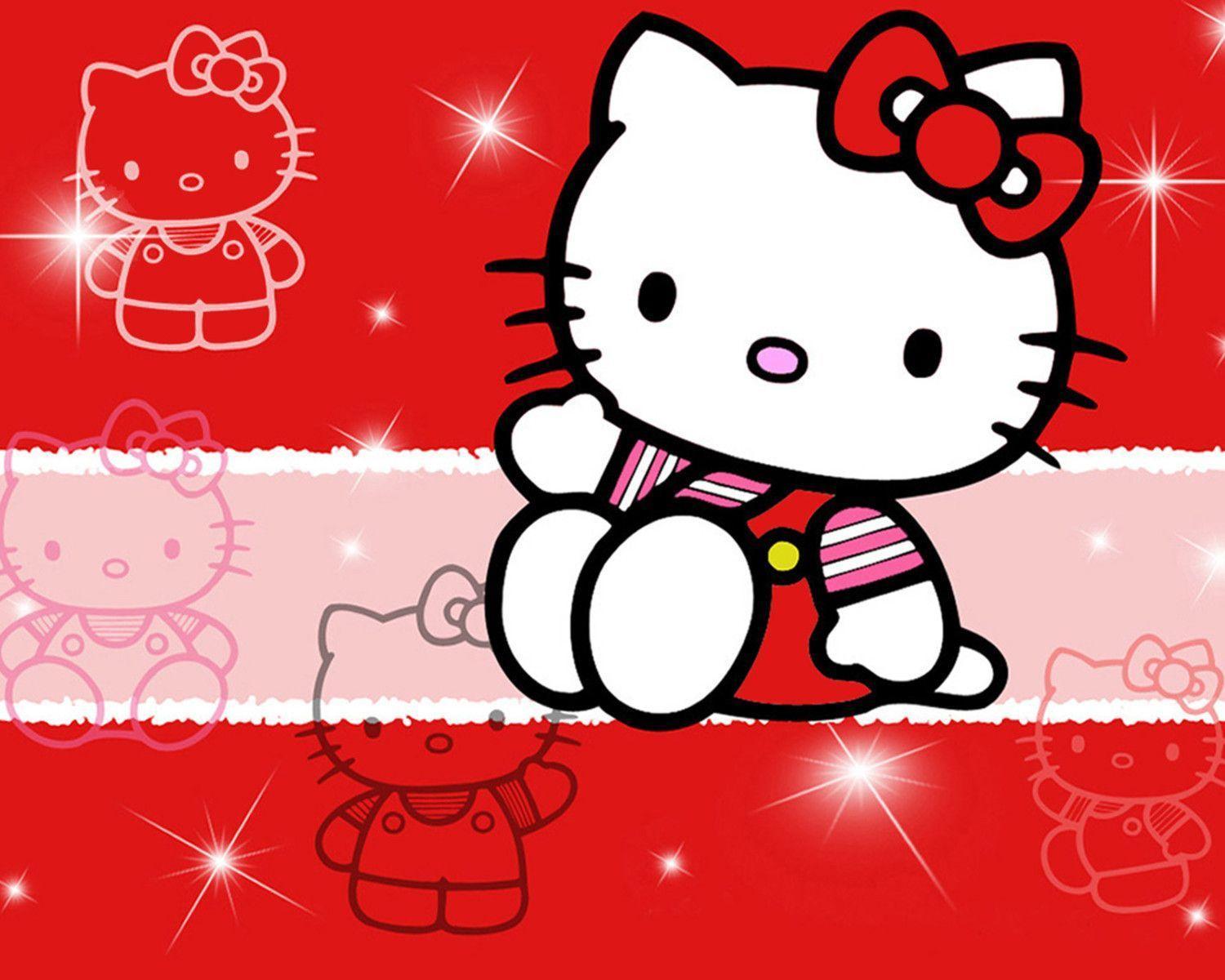Red Hello Kitty Wallpaper Desktop, wallpaper, Red Hello Kitty