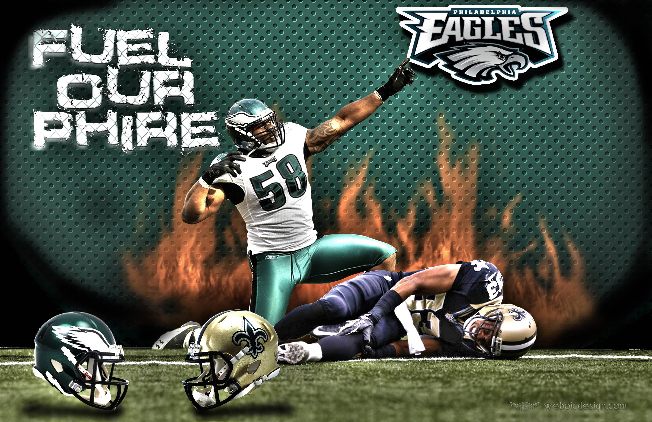 Philadelphia Eagles New Orleans Saints Wallpaper Webpic Design Inc
