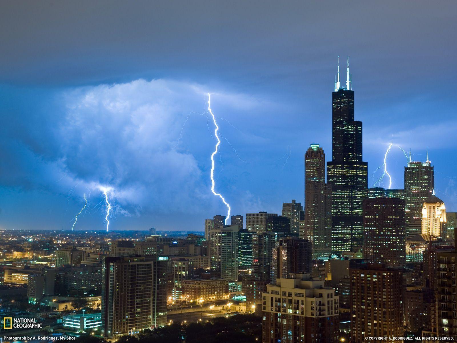 Lightning, Sears Tower Photo, Weather Wallpaper