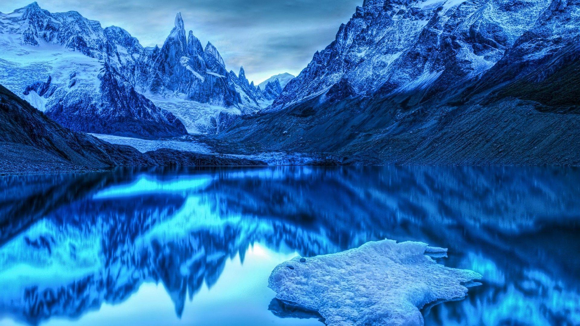 Lake In The Snowy Mountains Wallpaper 1920x1080 px Free Download