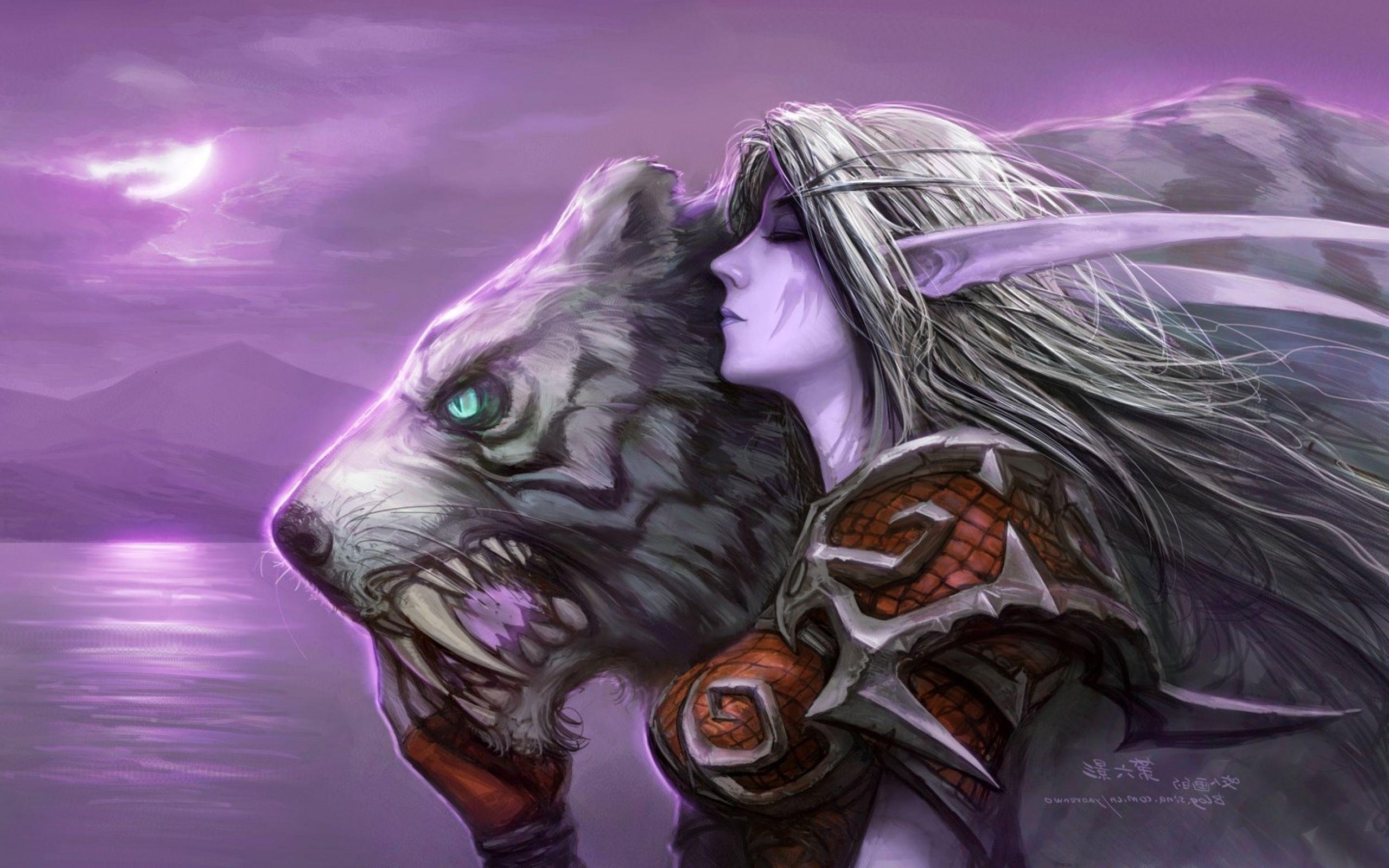 Download World Of Warcraft Armour Elves Wallpaper HD 2560x1600PX