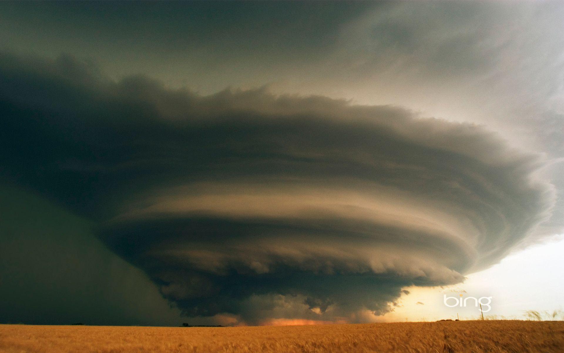 An Isolated Supercell Thunderstorm Over South Central Kansas