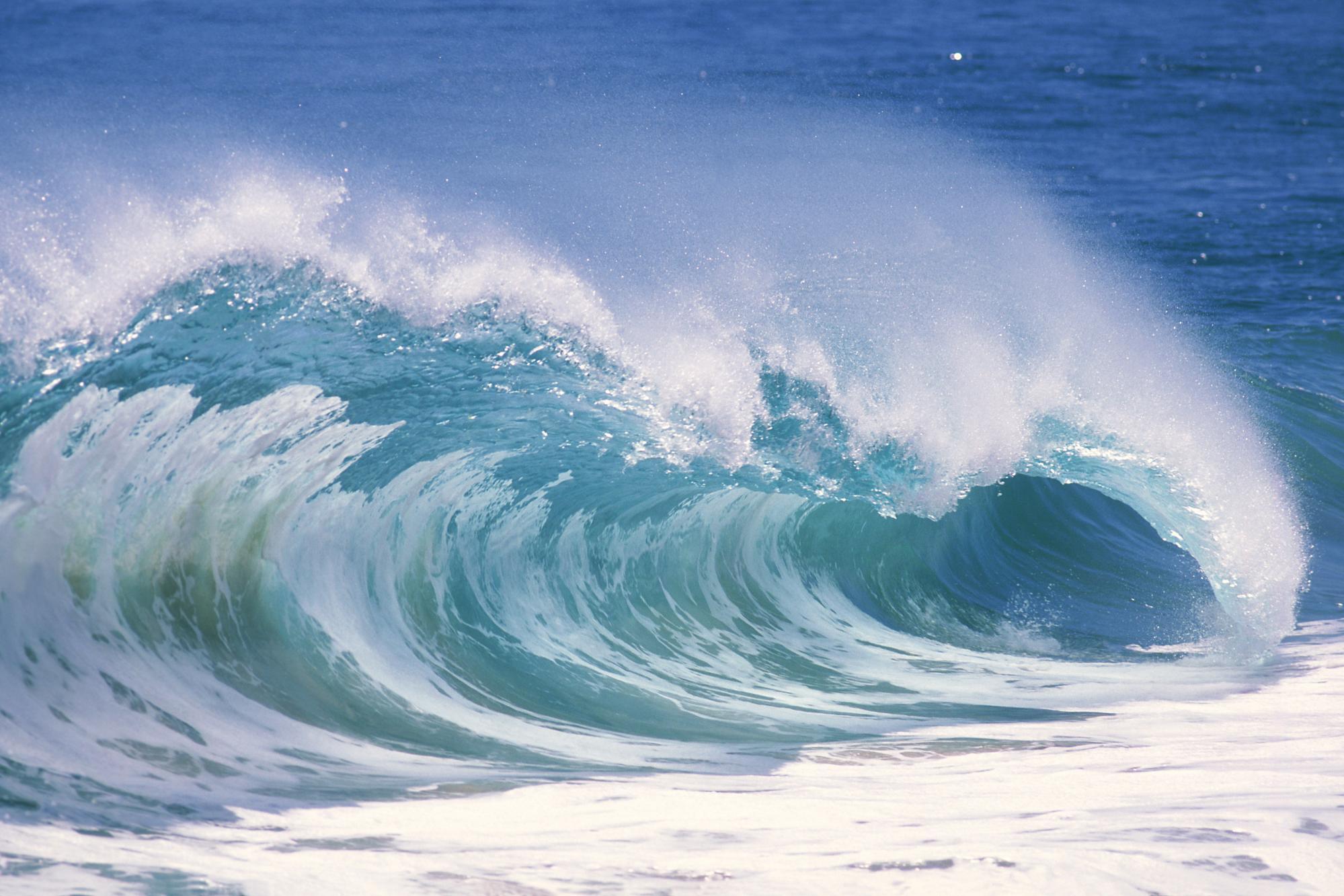 Big ocean waves free desktop background wallpaper image