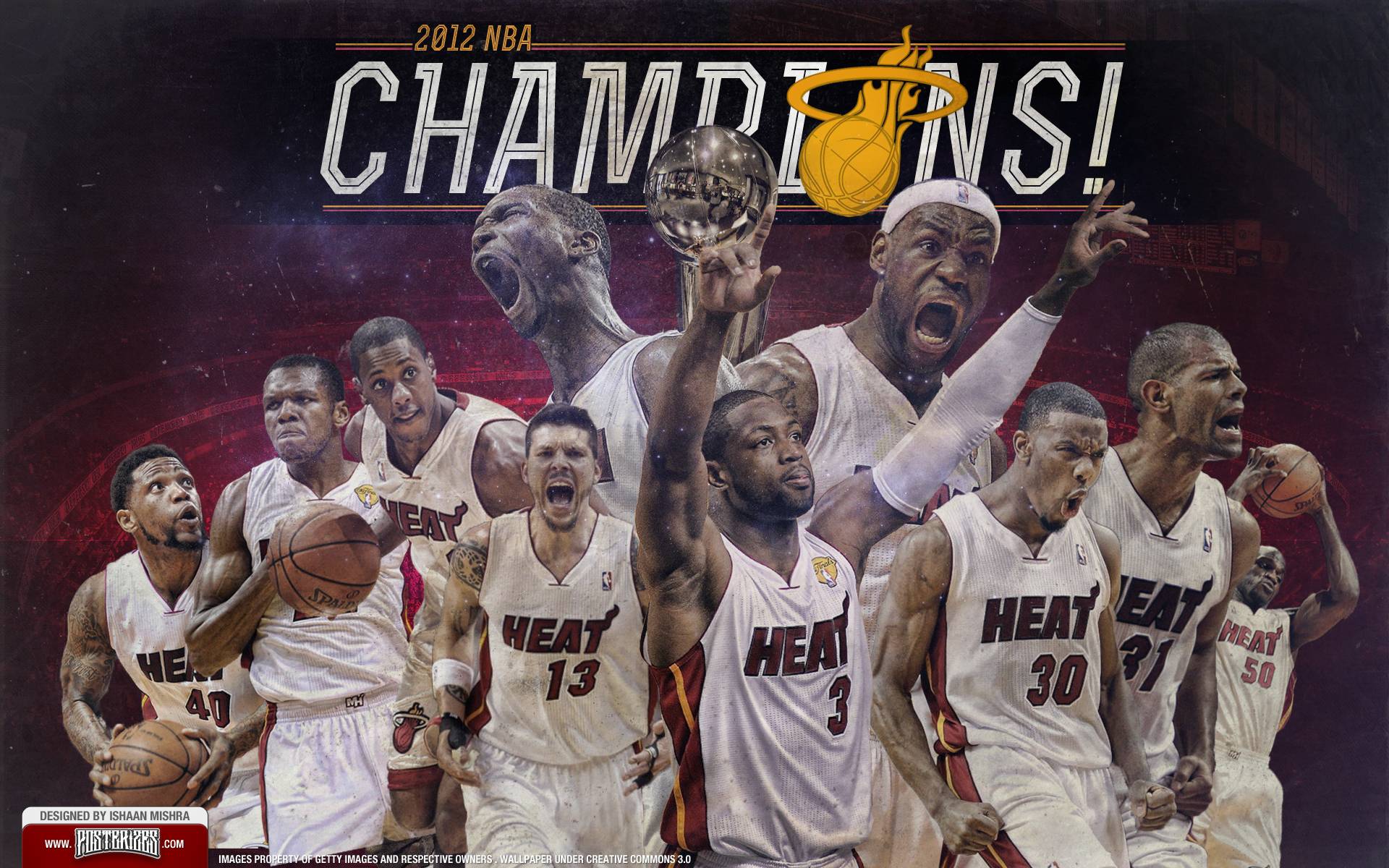 Championship Dreams” 2012 Miami Heat Wallpaper. Posterizes. NBA