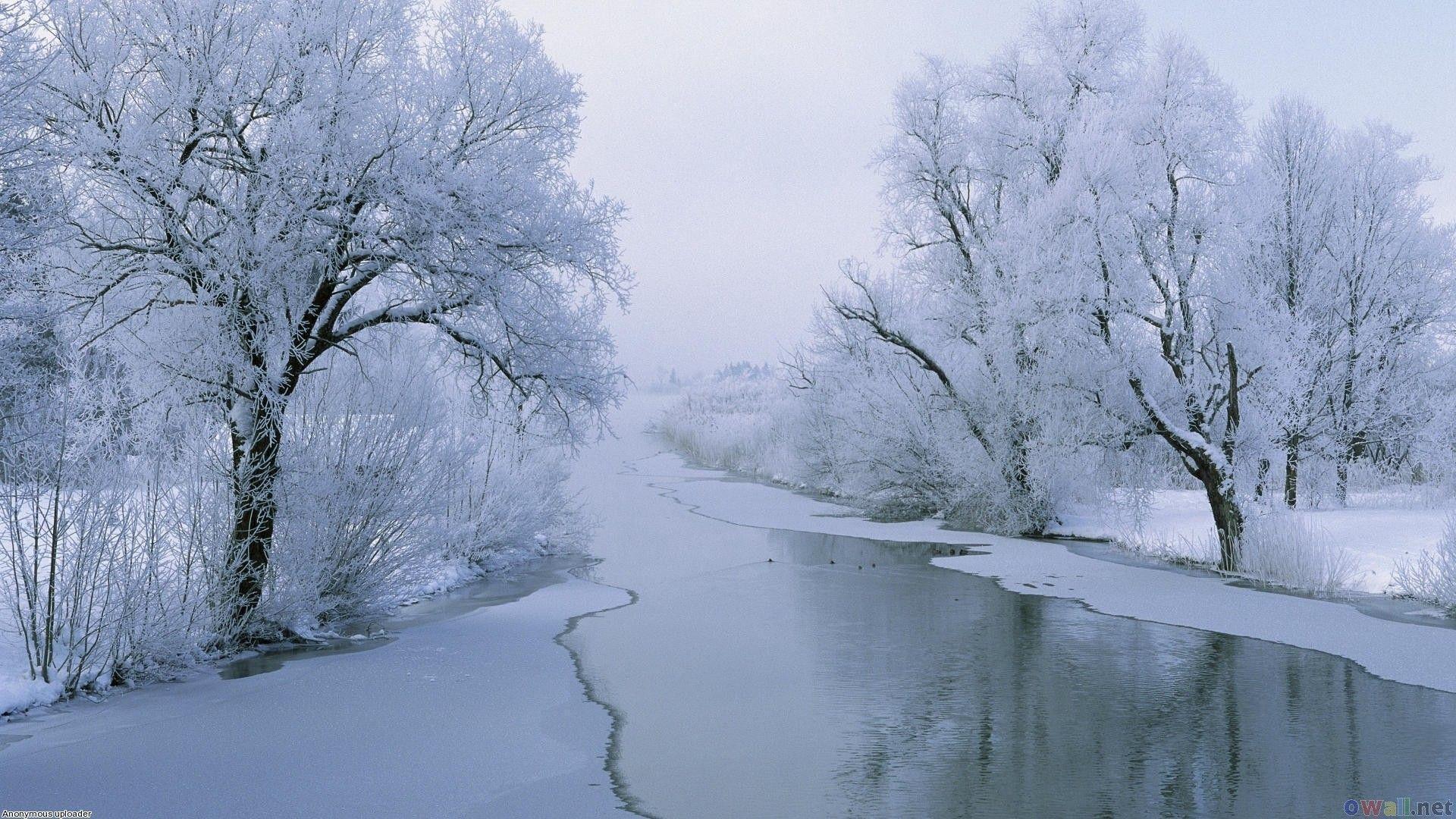 Wonderful White River Winter Wallpaper HD Wallpaper
