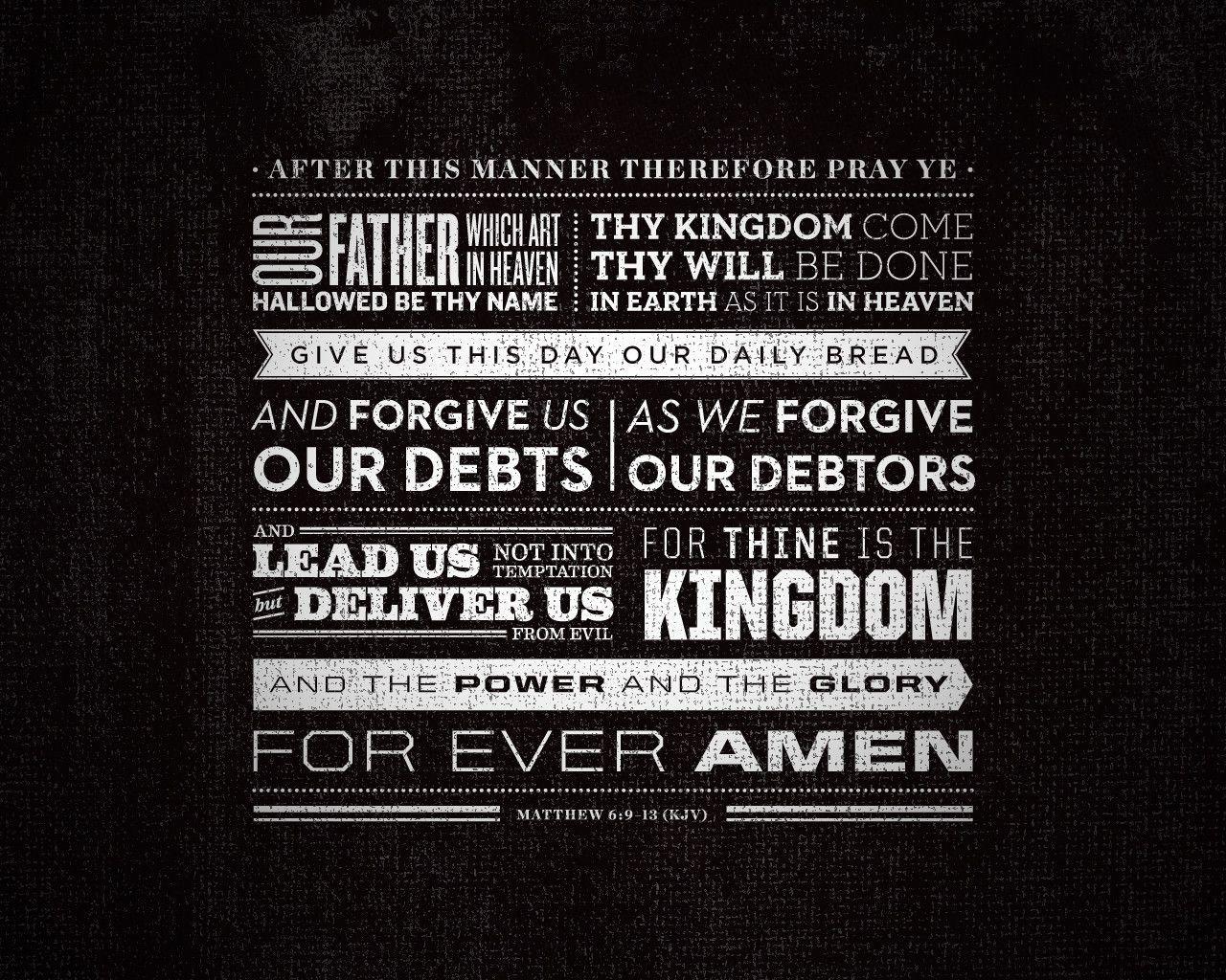 image For > Lords Prayer Wallpaper