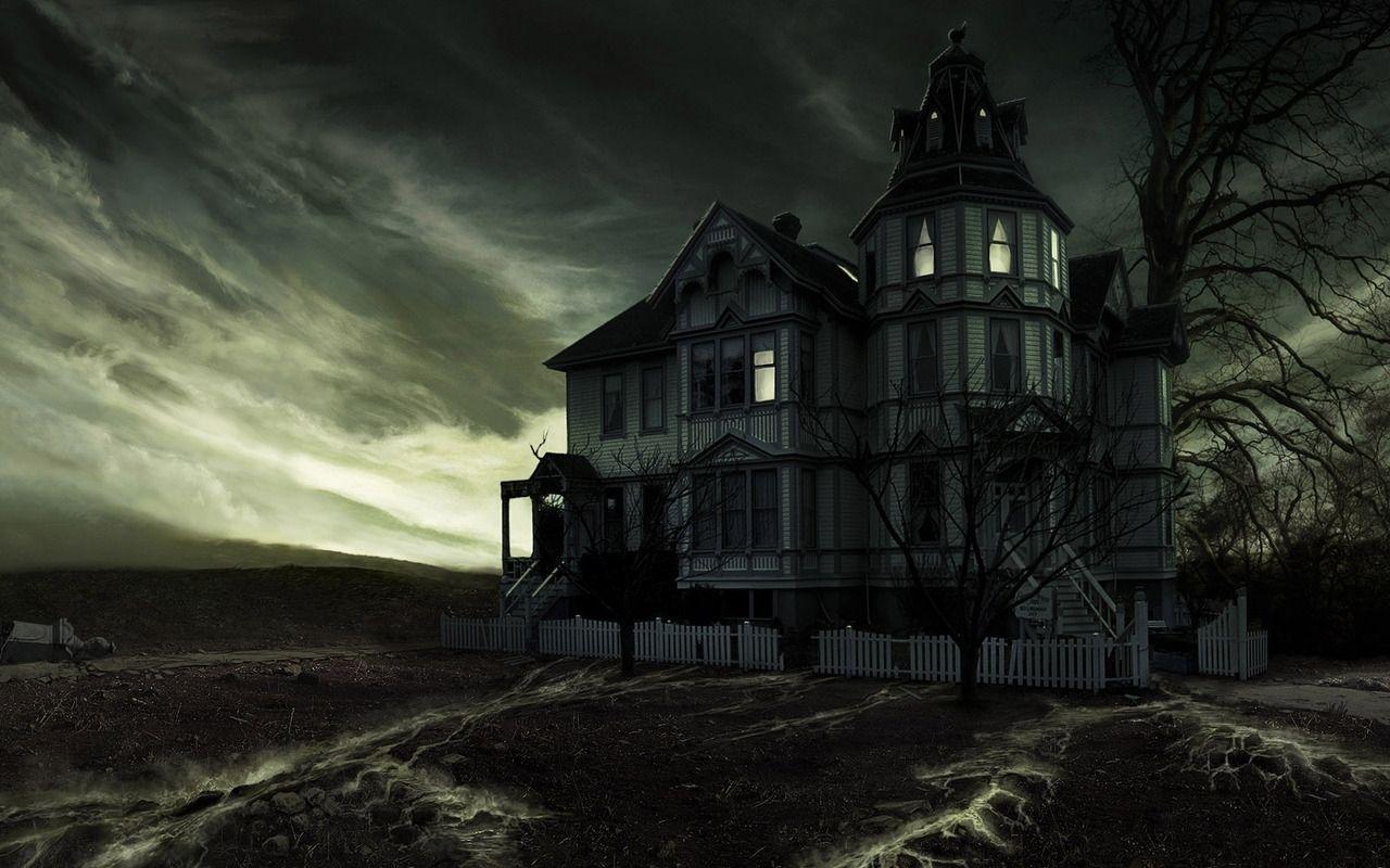 Wallpaper For > Halloween Haunted House Background Image