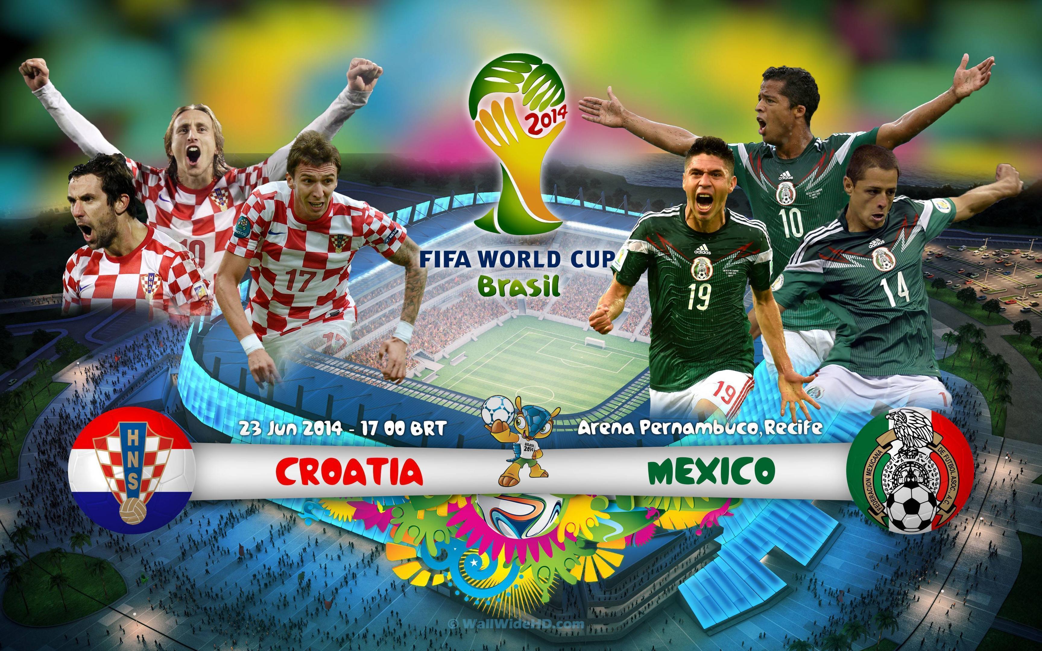 Croatia vs Mexico 2014 World Cup Group A Football Match Wallpaper
