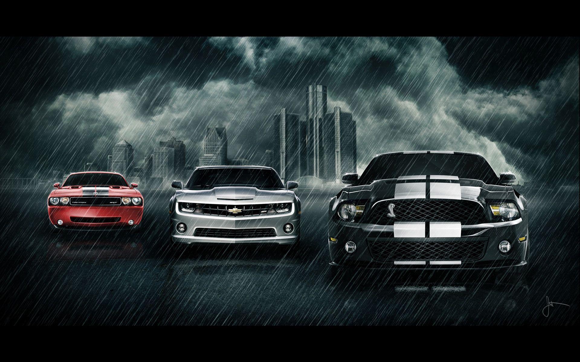 Cool Muscle Cars Wallpaper 1
