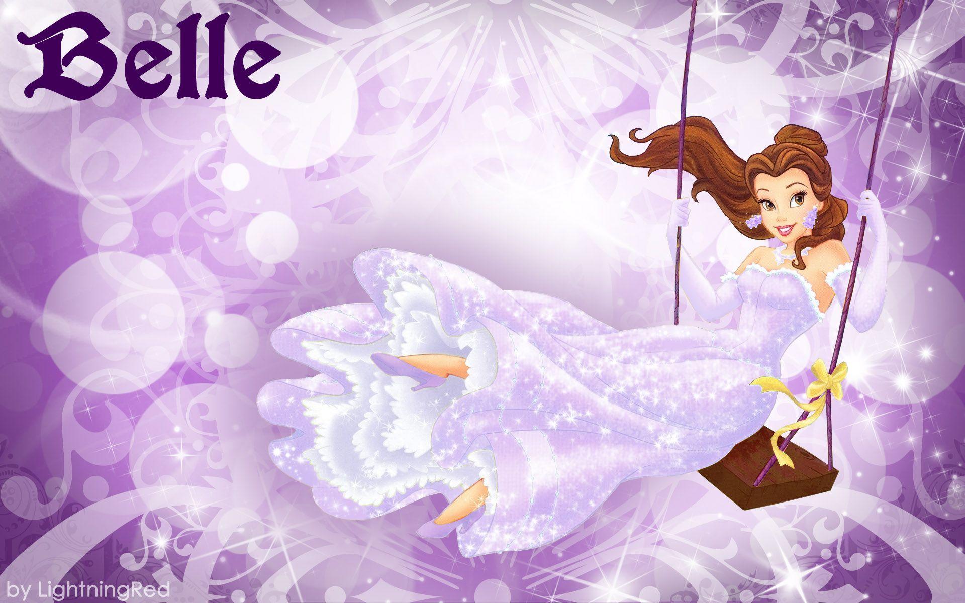 Purple Belle Wallpaper Princess Wallpaper