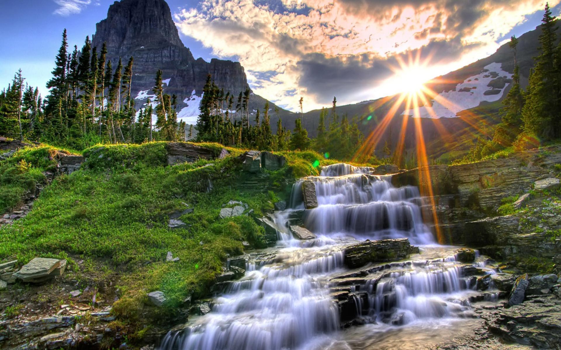 Small Waterfall HD Wallpaper 1080P 1920x1200 For 20 21 Inch LCD