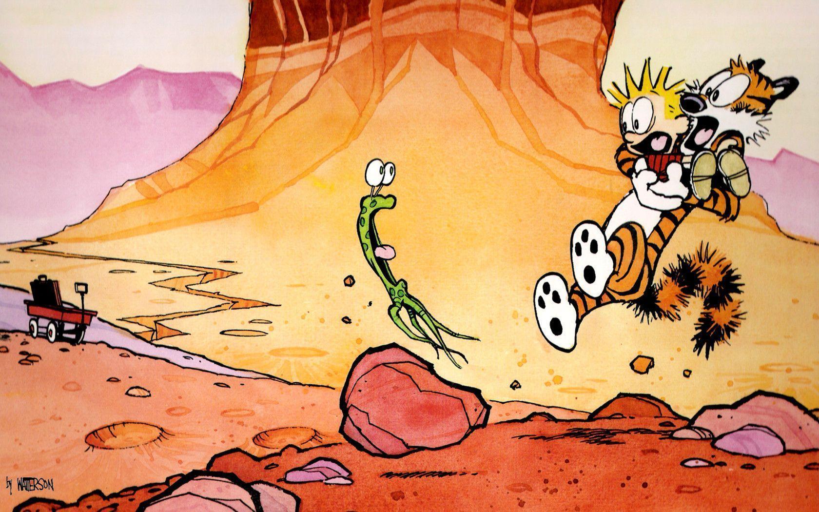 Download Cartoon Calvin And Hobbes Wallpaper 1680x1050