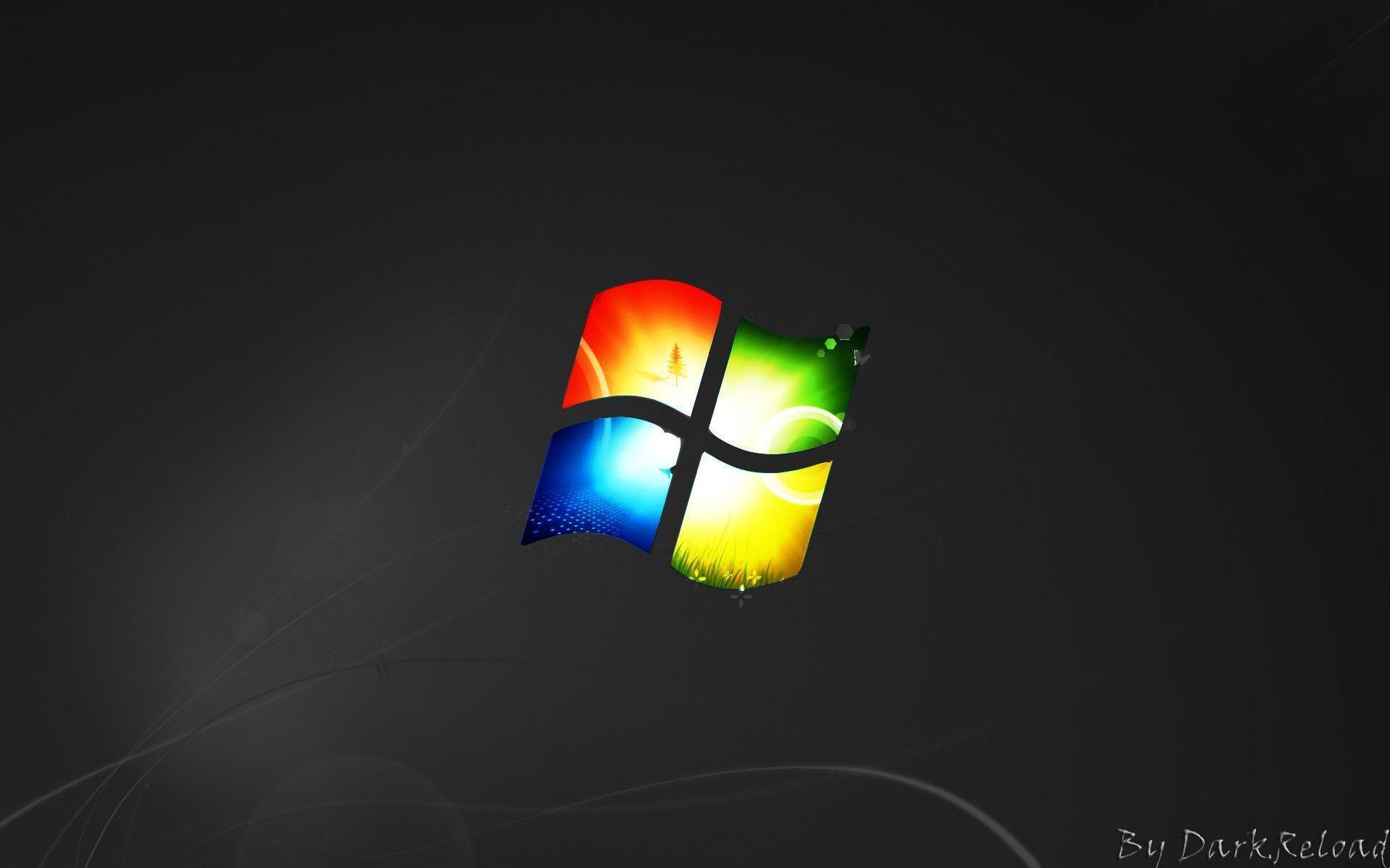 Black Windows 7 Background Wallpaper
